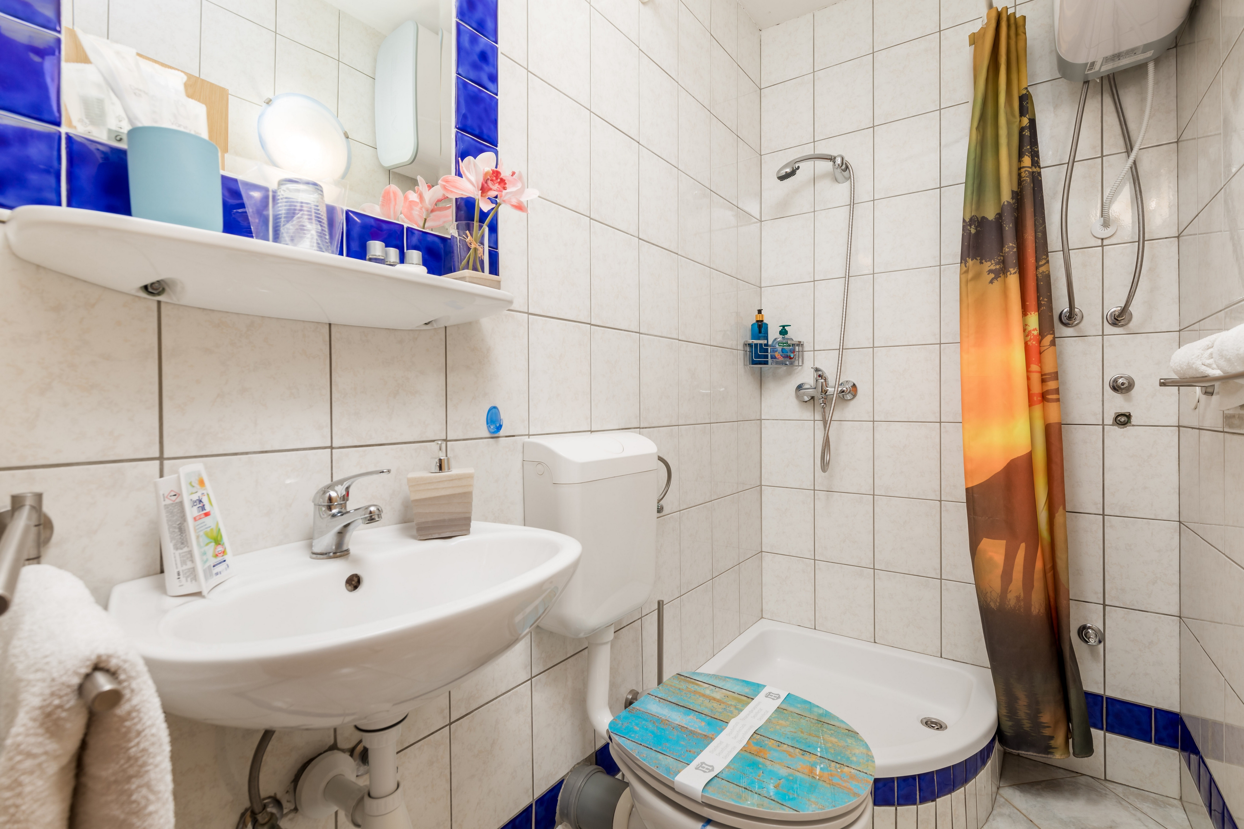Studio flat with terrace and sea view Punat, Krk  AS-a