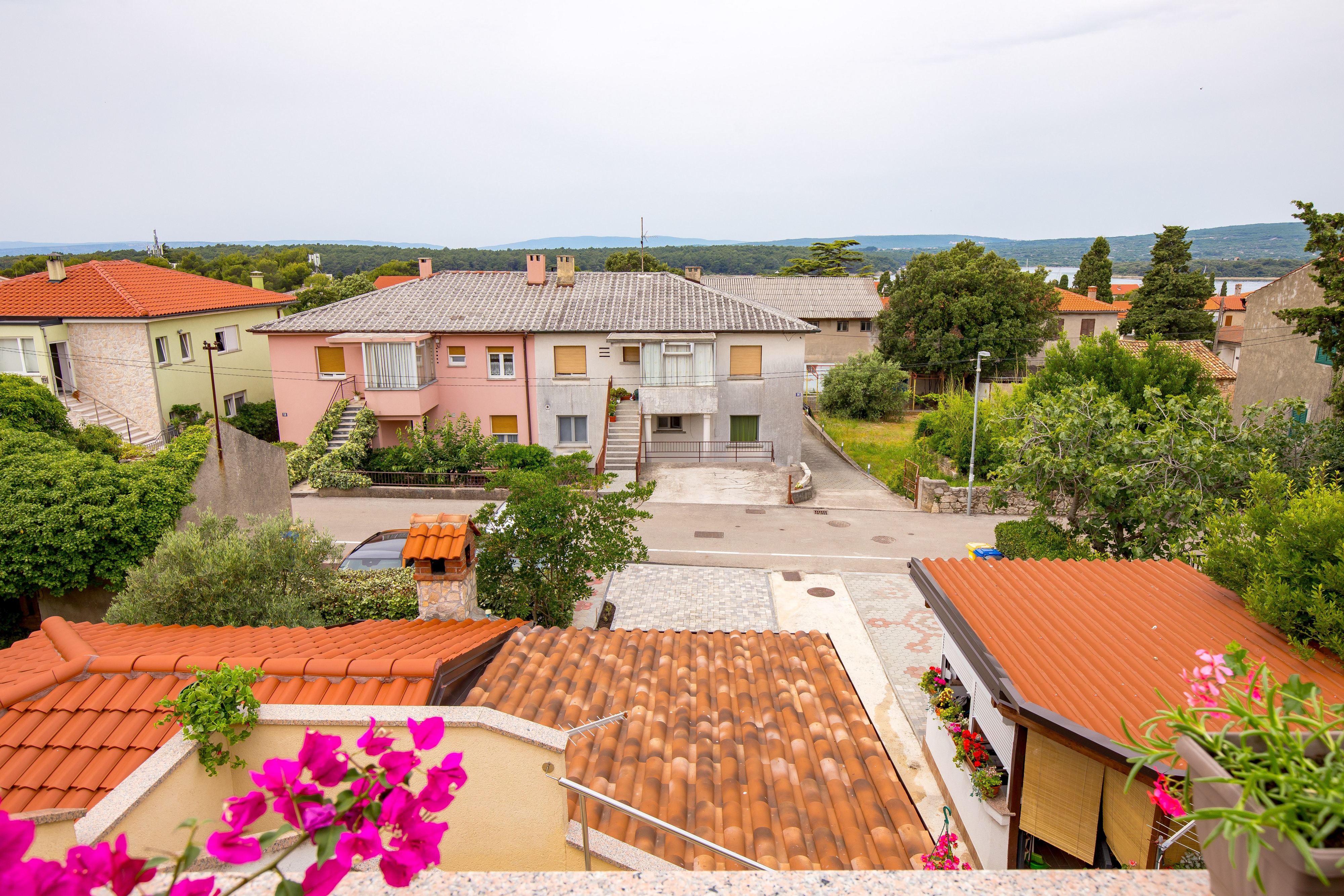 Studio flat with terrace and sea view Punat, Krk  AS-a