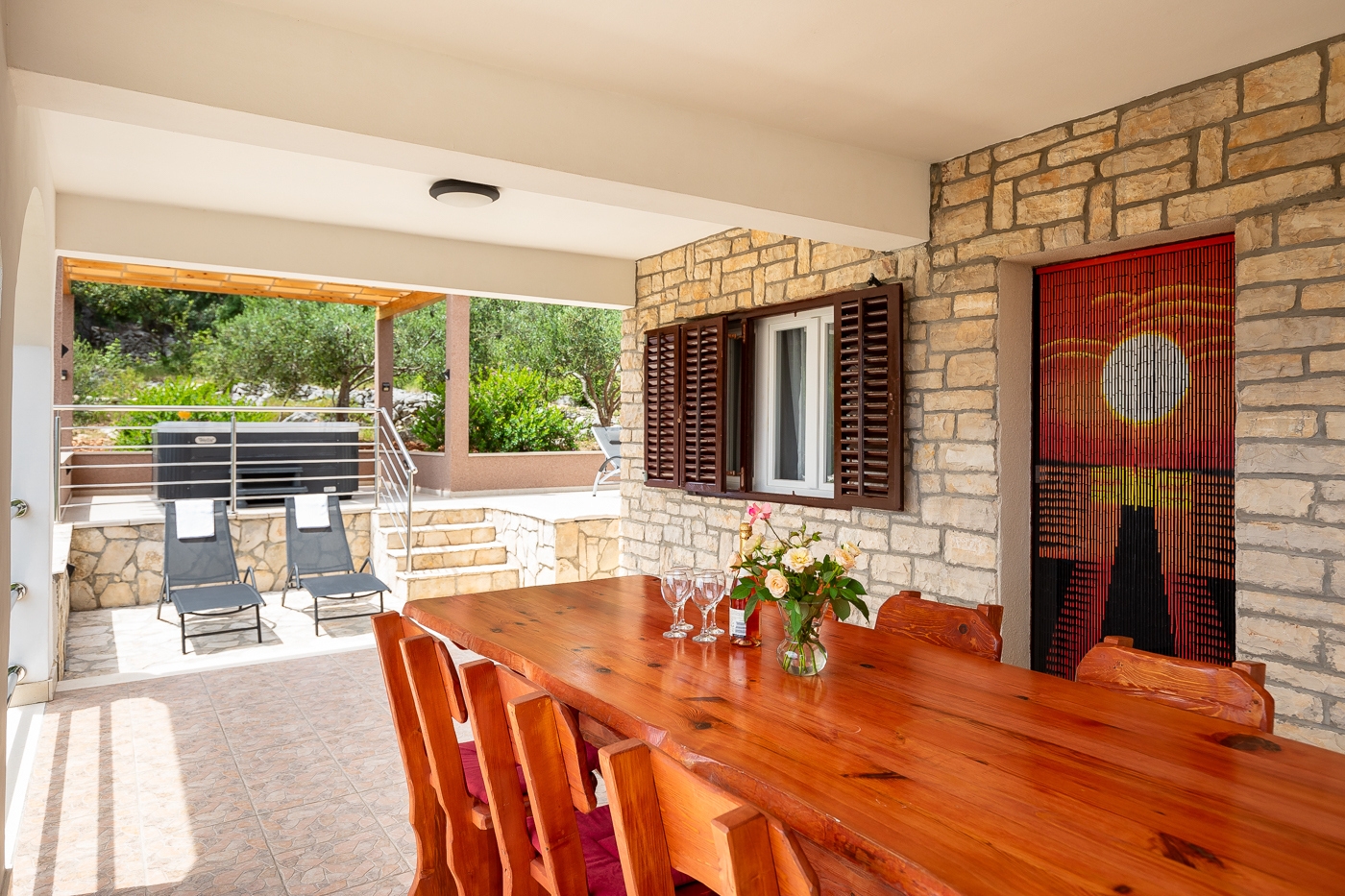 Three bedroom house with terrace and sea view Prižba, Korčula  K