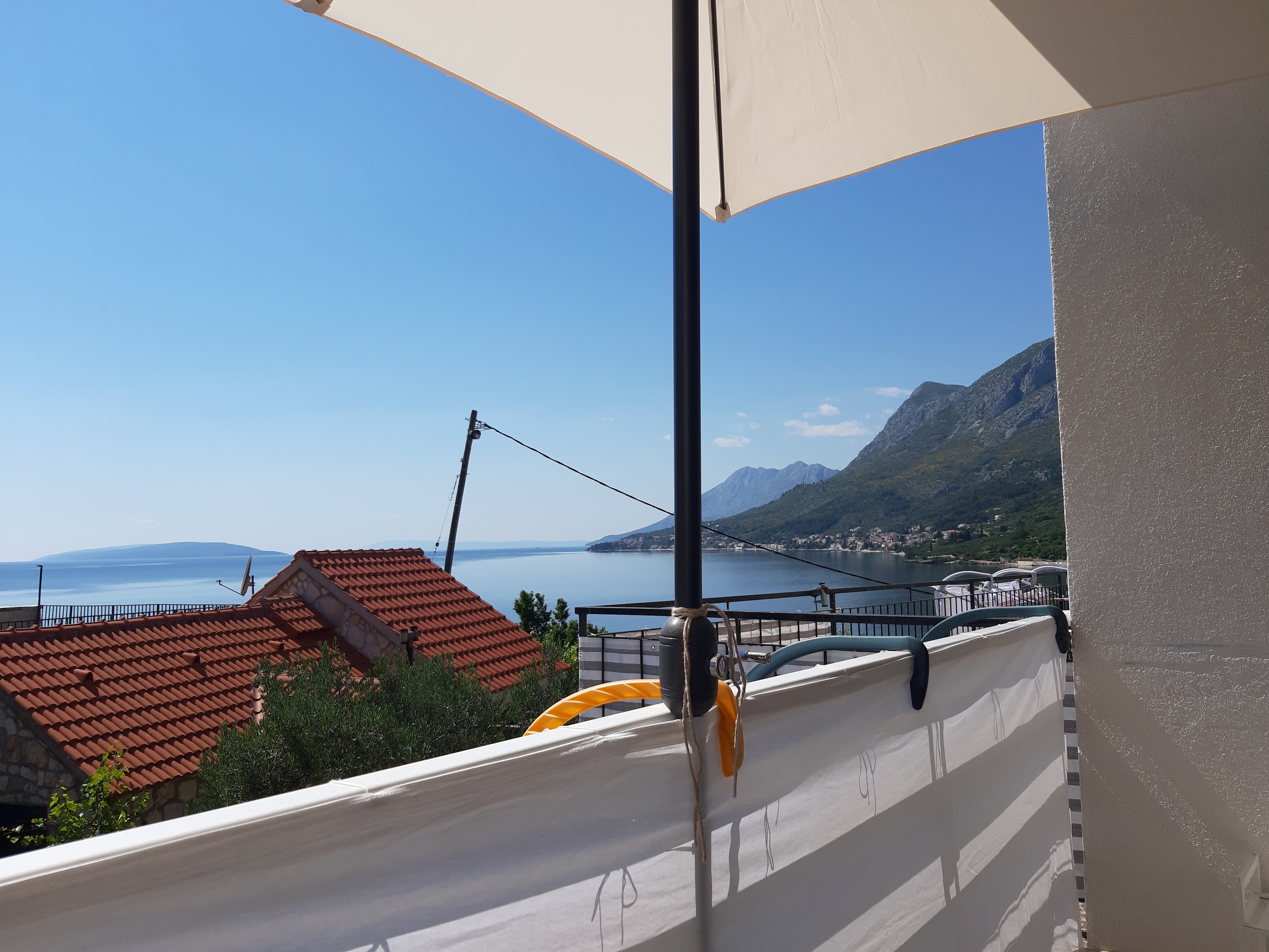 Studio flat with balcony and sea view Gradac, Makarska (AS-15642-b)