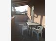 Terrasse Nin, Terrasse dans l’hébergement en type apartment, avec la vue sur la mer, animaux acceptés et WiFi.