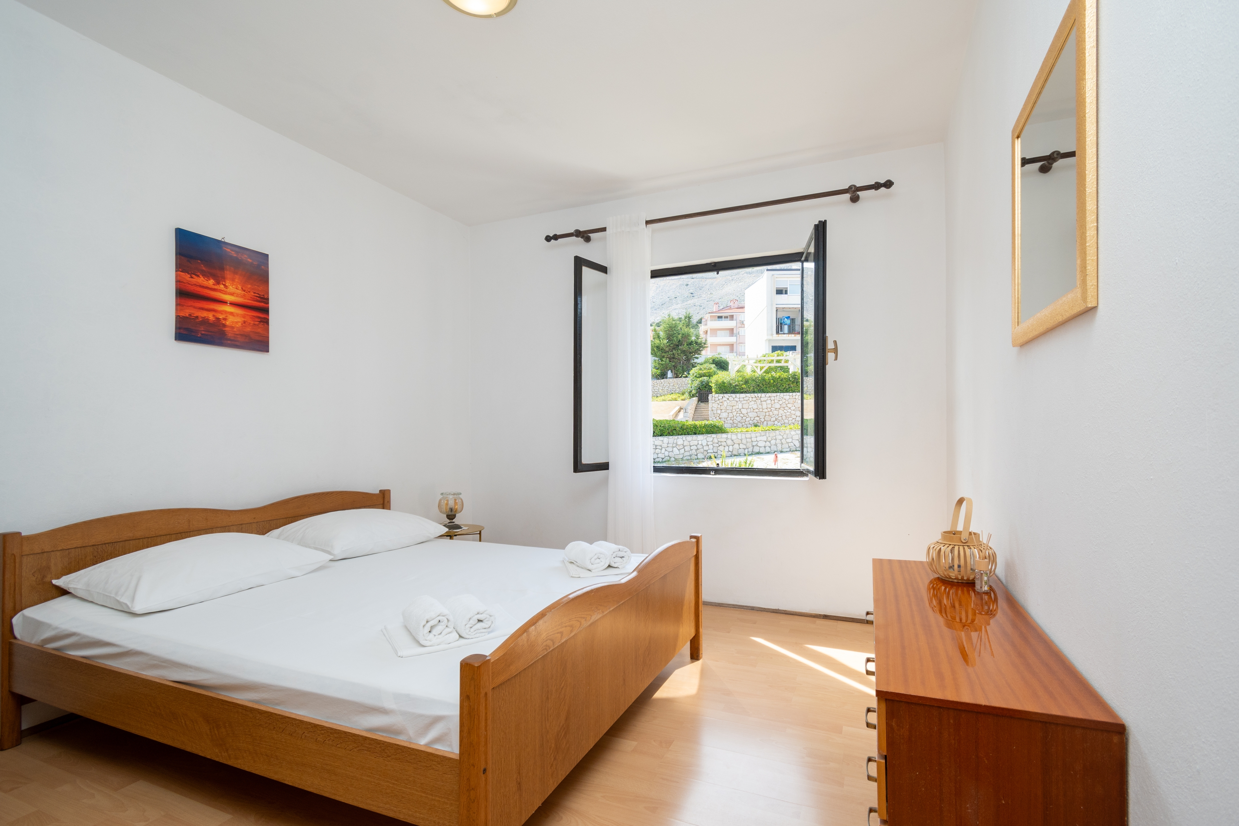 Two bedroom apartment with terrace and sea view Pag  A-b
