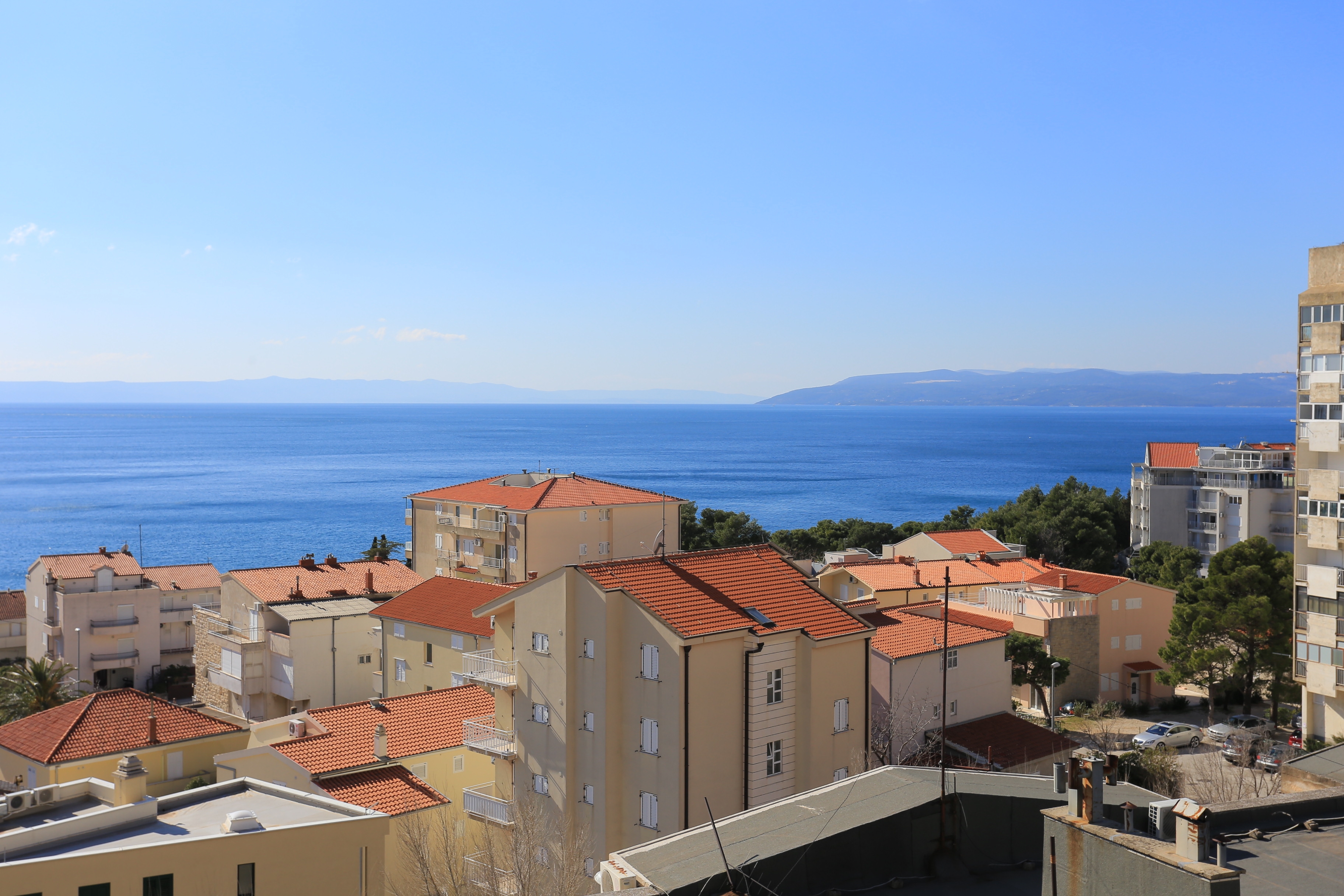 One bedroom apartment with terrace and sea view Makarska  A-a