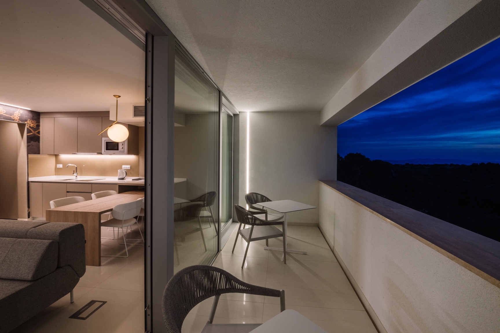 One bedroom apartment with balcony and sea view Novalja, Pag  A-d