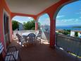 Terrace Njivice, Terrace in the apartment, with a sea view, (pet friendly) and WiFi.