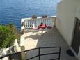 Sobra, Terrace in the studio-apartment, with a sea view and WiFi.