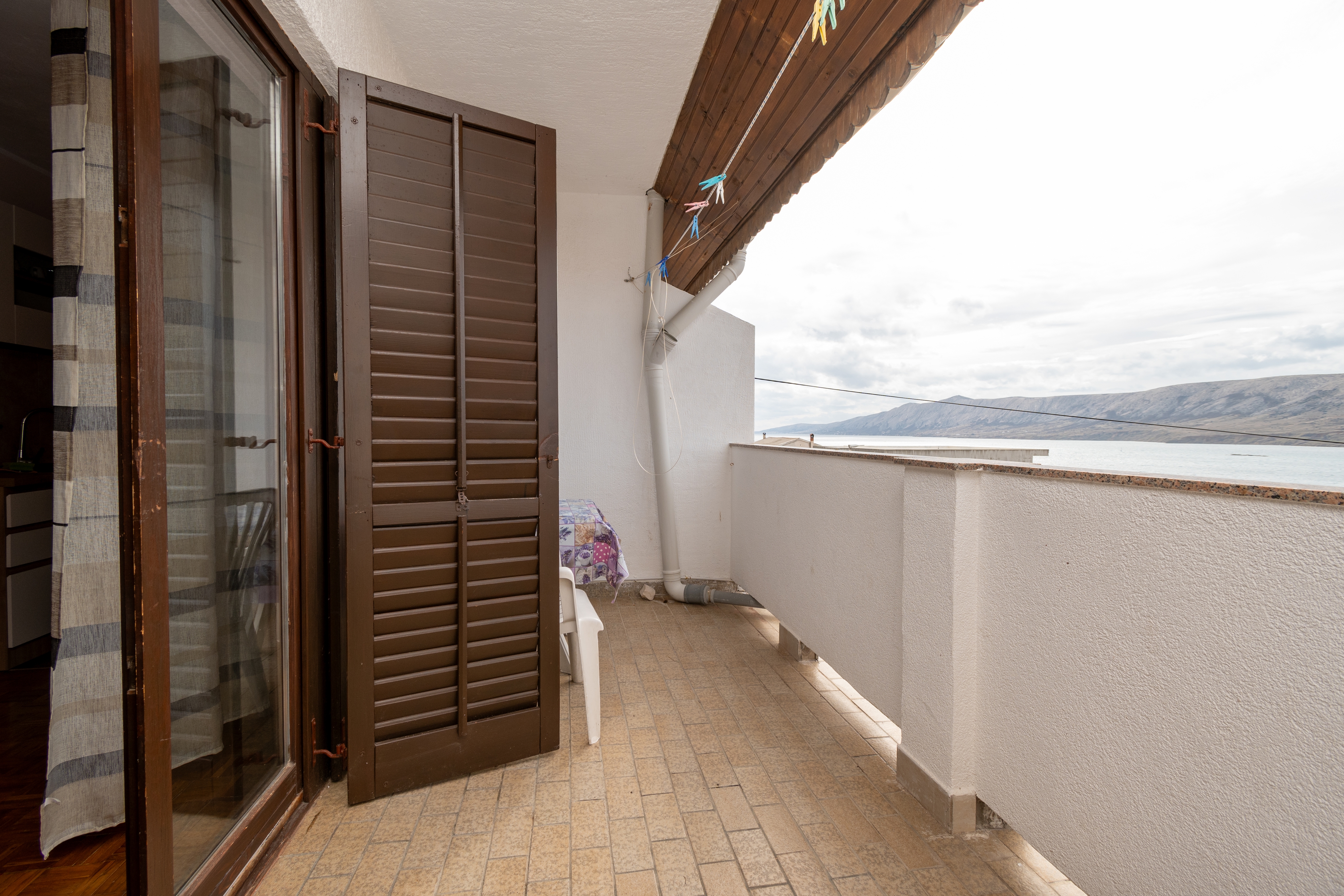 Two bedroom apartment with balcony and sea view Zubovići, Pag  A-a