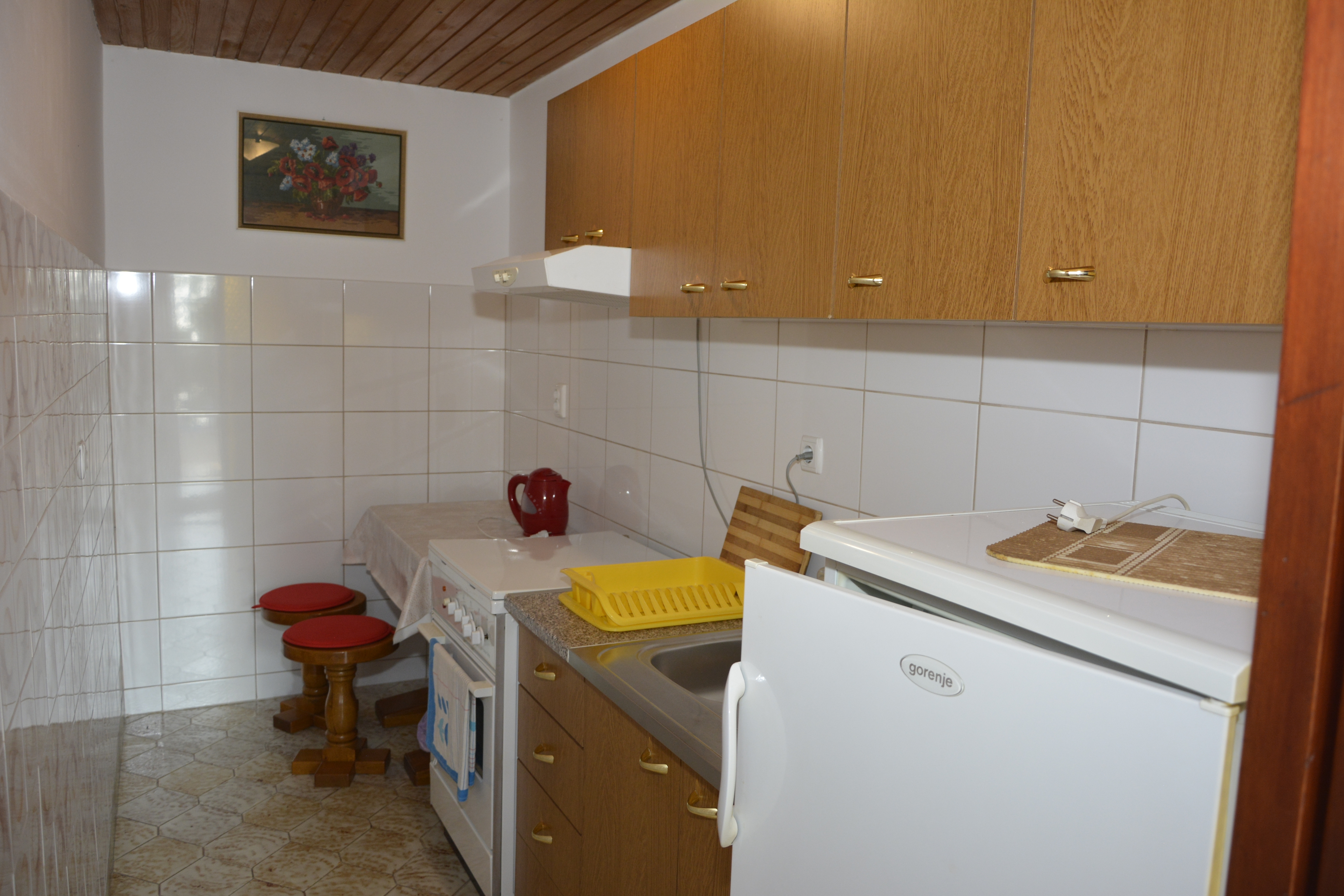 One bedroom apartment with terrace and sea view Senj (A-16279-b)