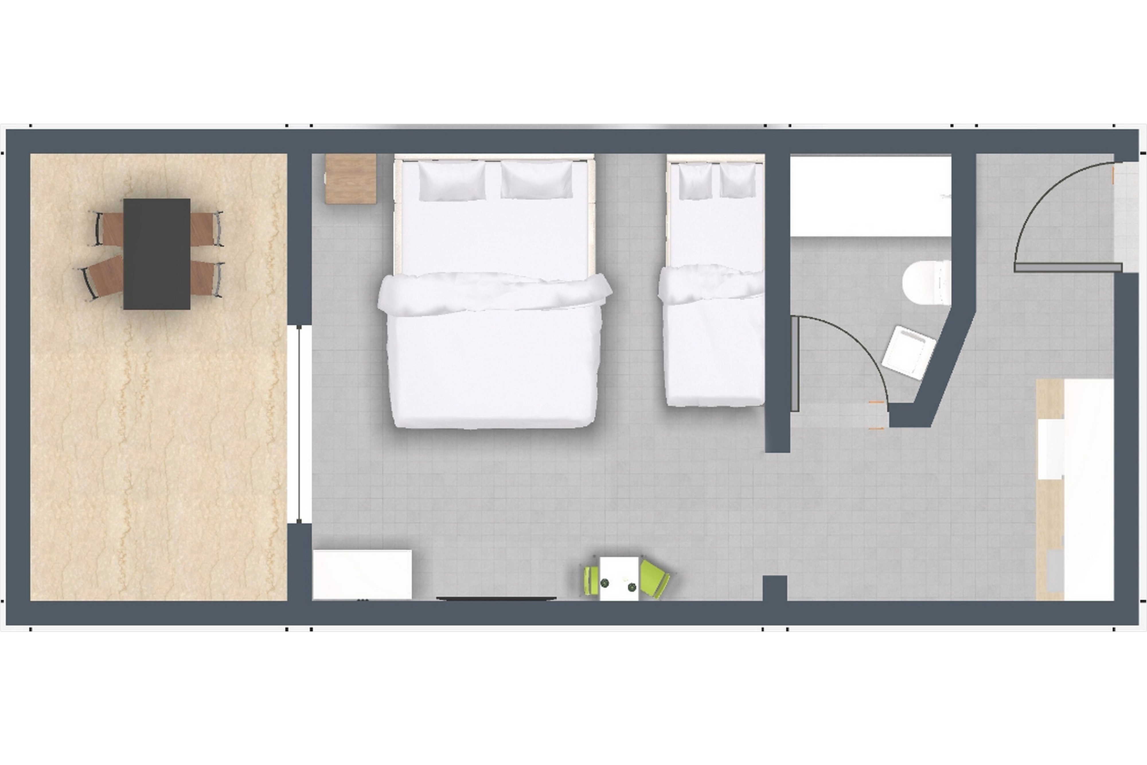 One bedroom apartment with balcony and sea view Živogošće - Porat, Makarska  A-c