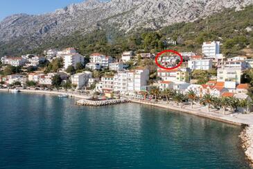 Živogošće - Porat, Makarska, Hébergement 16289 - Appartement avec une plage de galets.