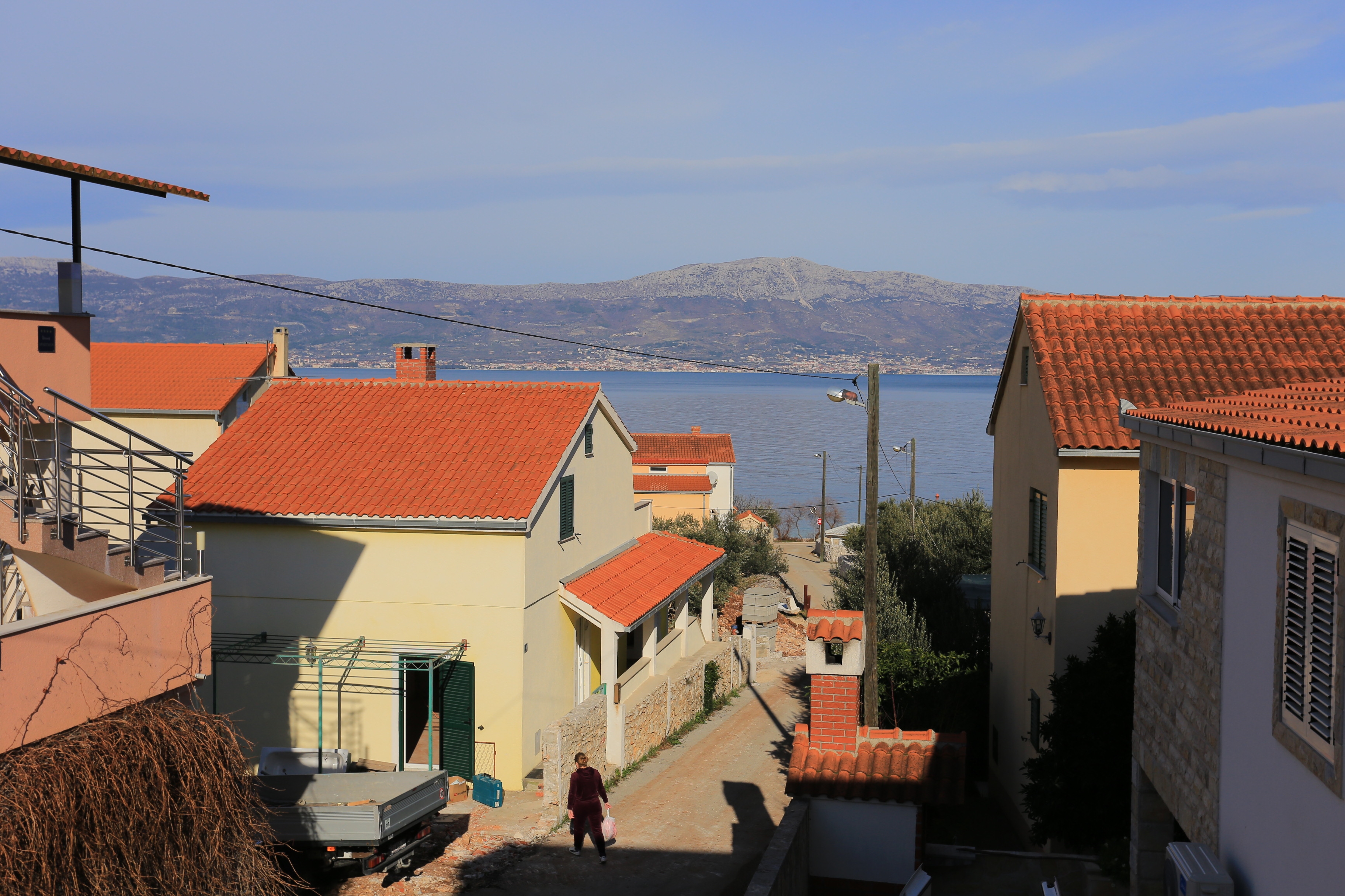 Two bedroom apartment with terrace and sea view Slatine, Čiovo  A-b