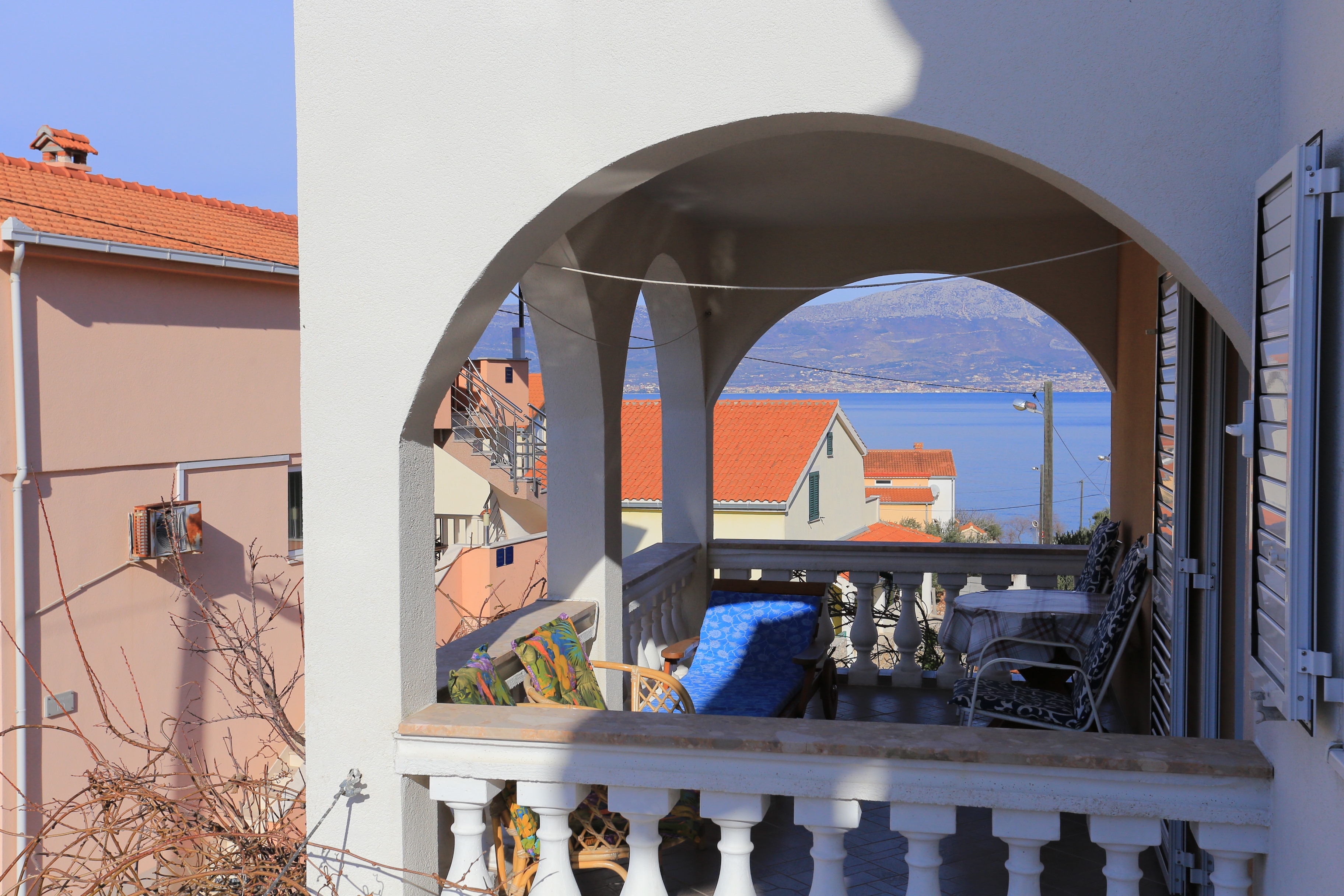 Studio flat with balcony and sea view Slatine, Čiovo  AS-a