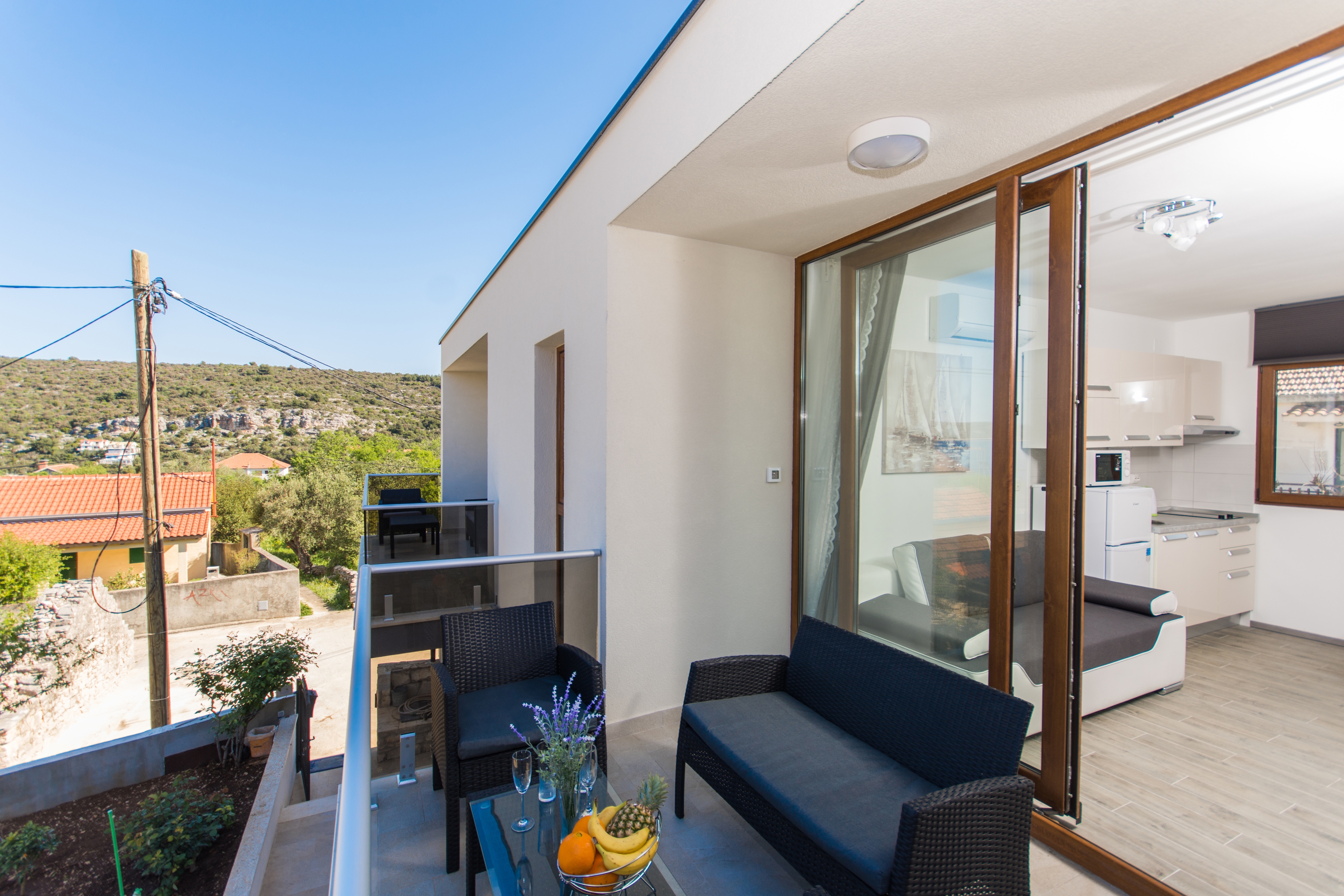 One bedroom apartment with terrace and sea view Drvenik Veliki, Drvenik  A-c