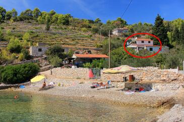 Mikulina Luka, Korčula, Hébergement 16397 - Appartement à proximité de la mer avec une plage rocheuse.