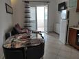 Living room Arbanija, Living room in the apartment, air condition available, (pet friendly) and WiFi.