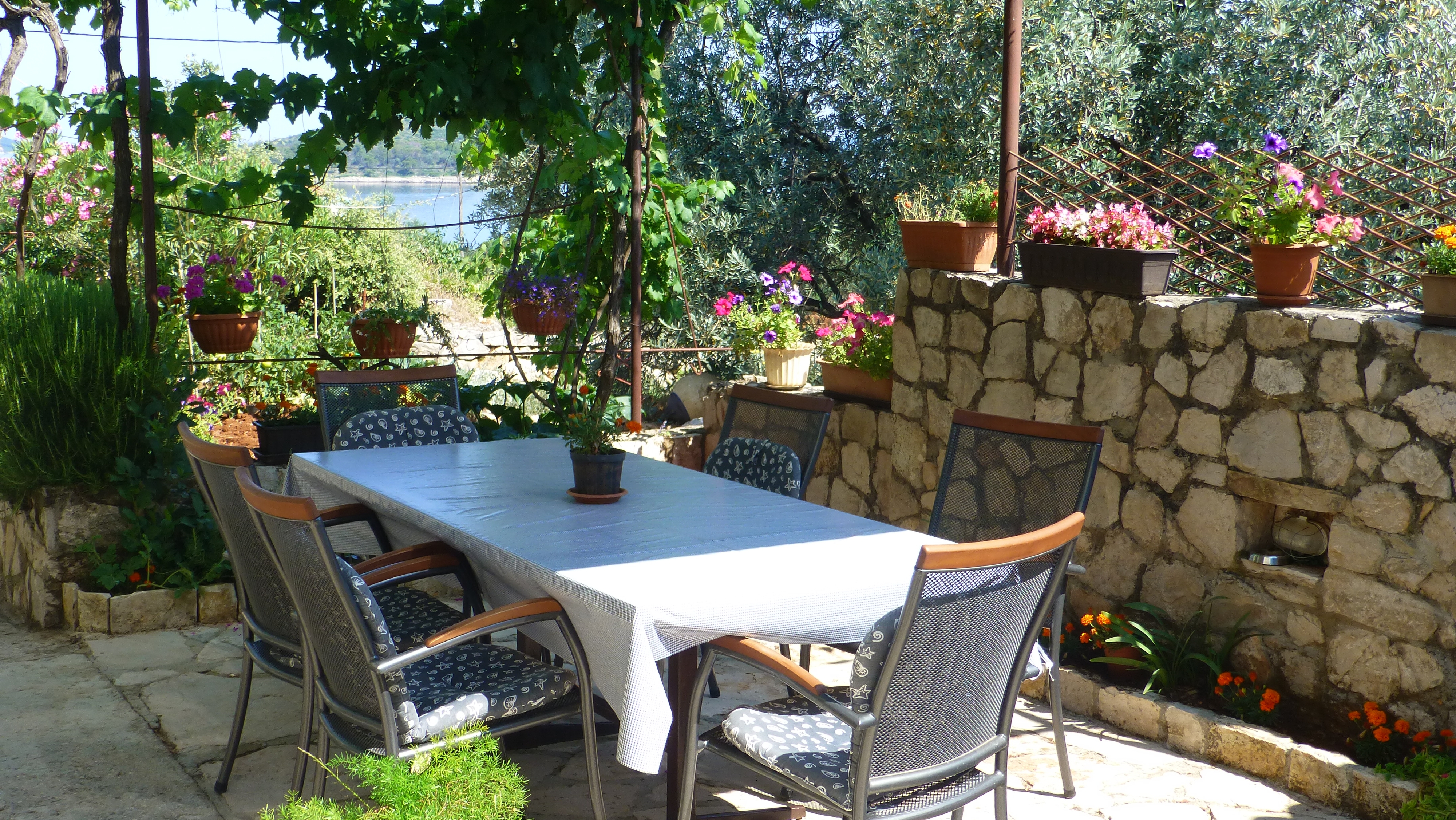 Two bedroom apartment with terrace and sea view Mali Iž, Iž  A-a