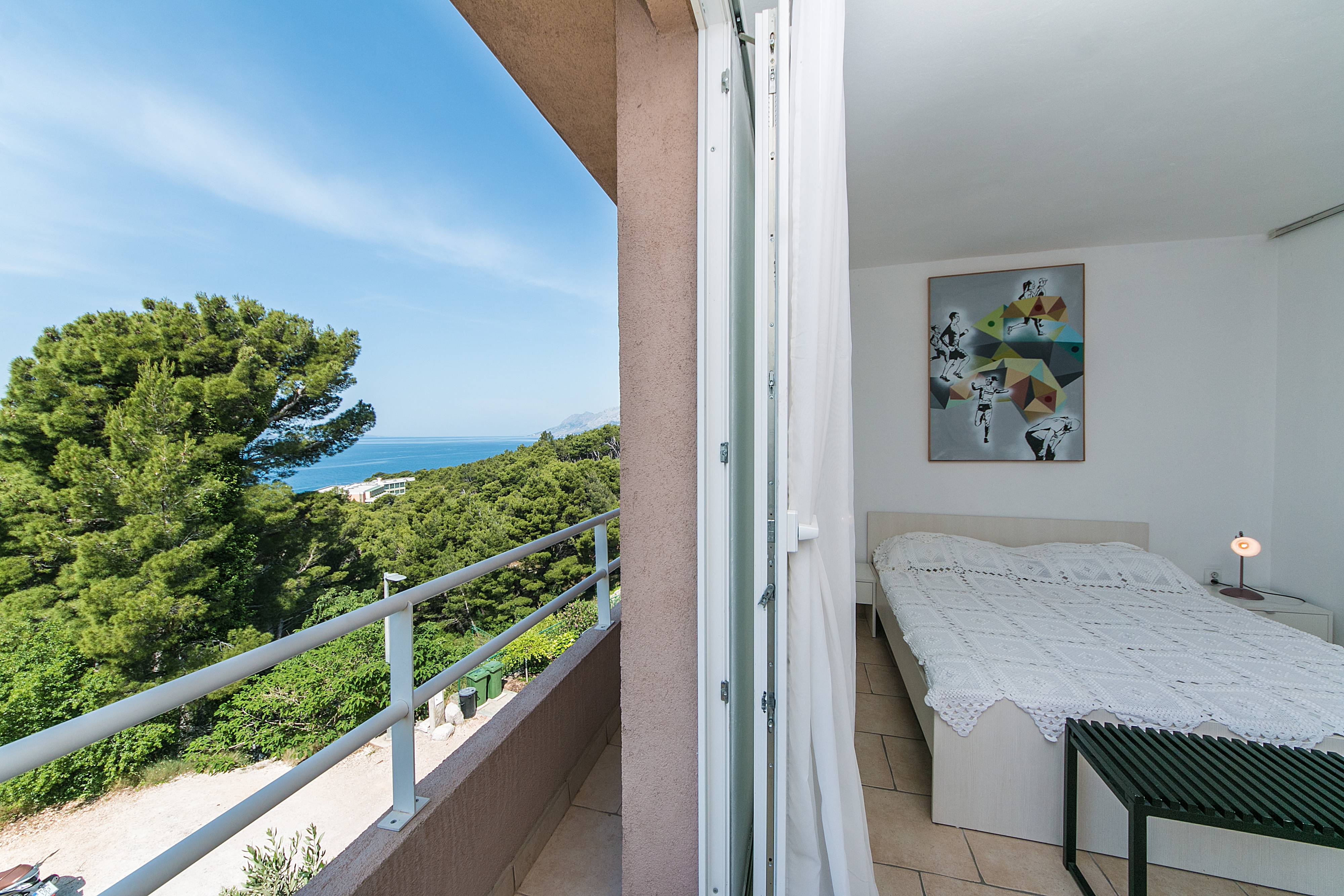 Two bedroom apartment with terrace and sea view Brela, Makarska  A-a