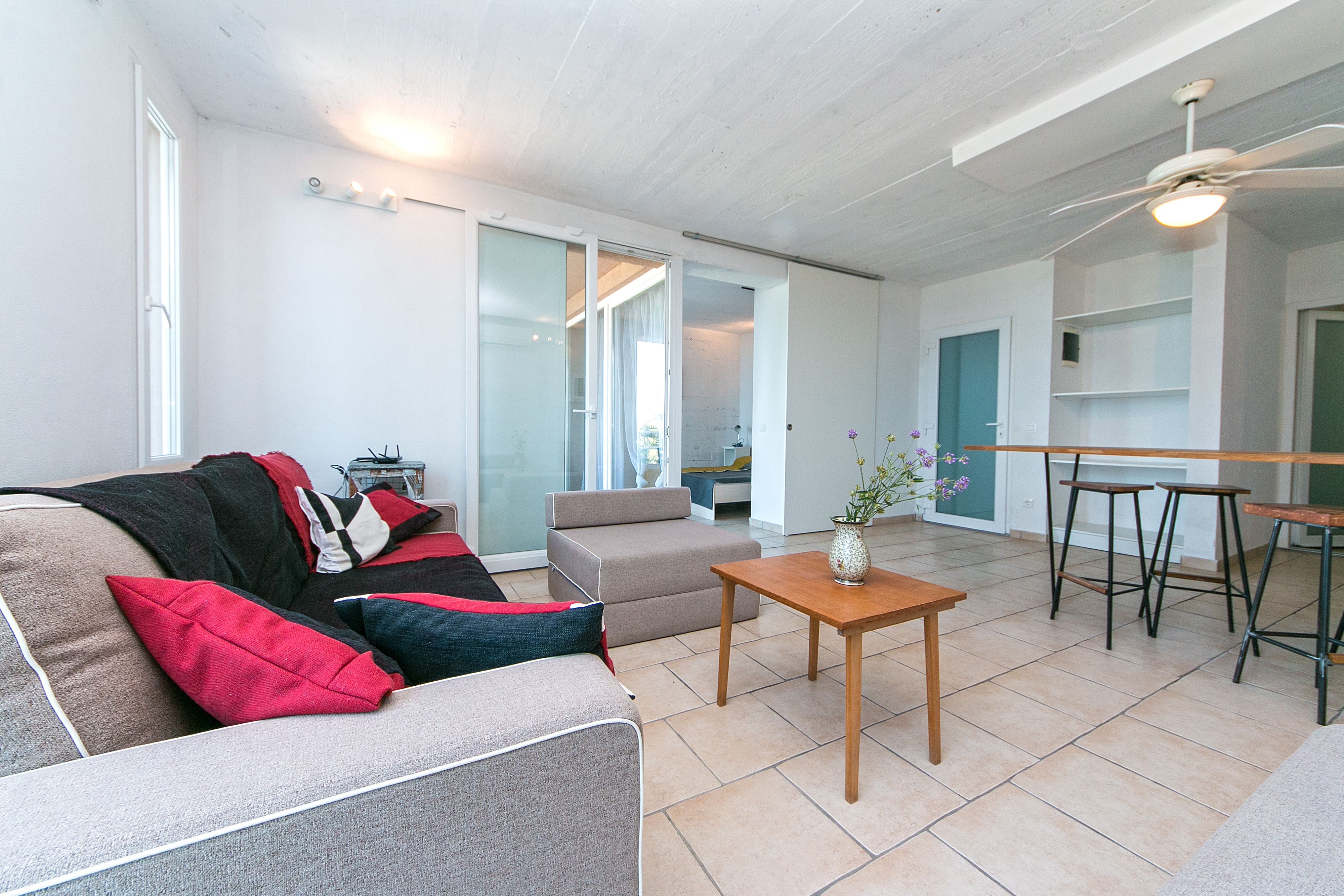 One bedroom apartment with terrace and sea view Brela (Makarska) (A-16596-b)