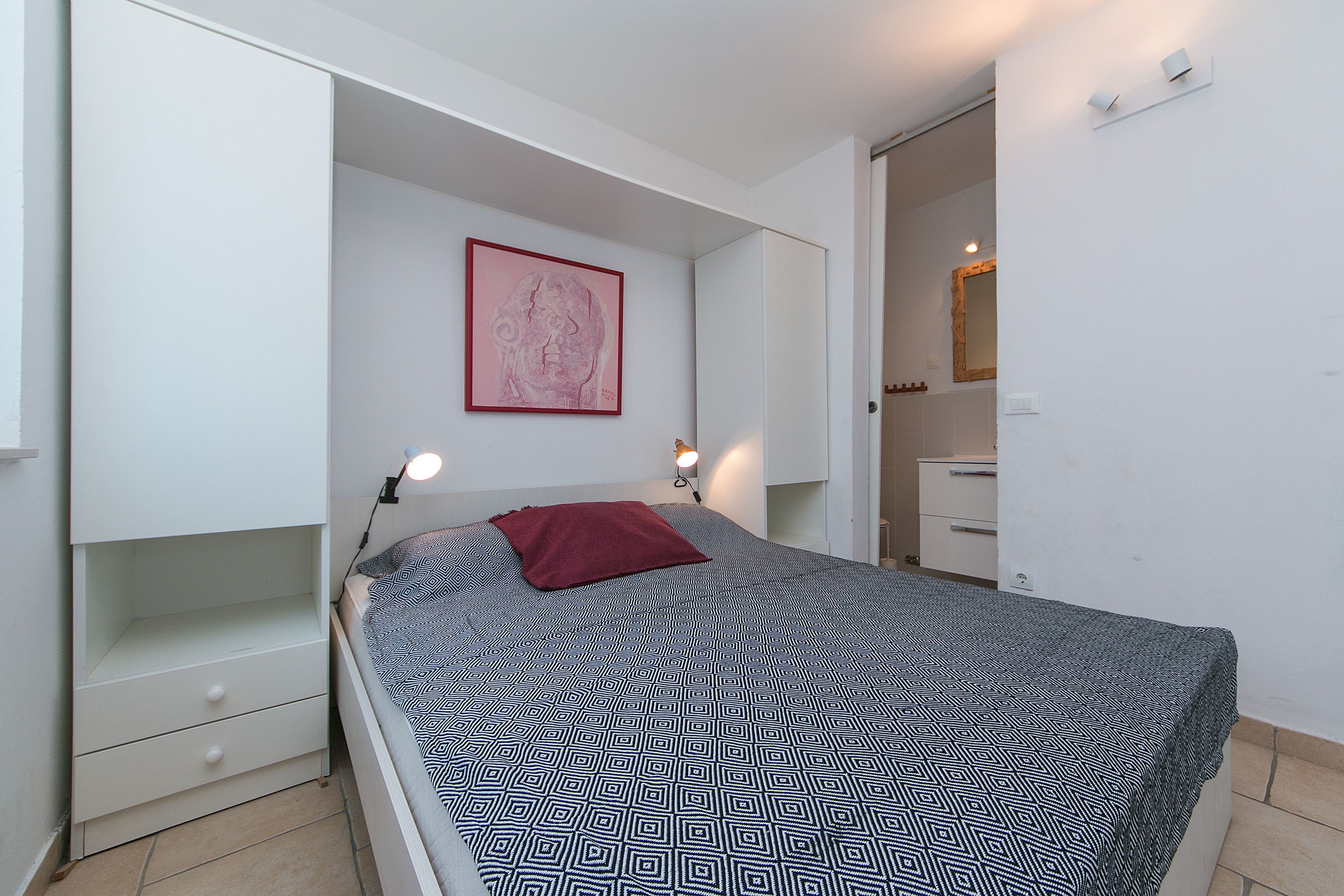 Two bedroom apartment with terrace and sea view Brela, Makarska  A-c