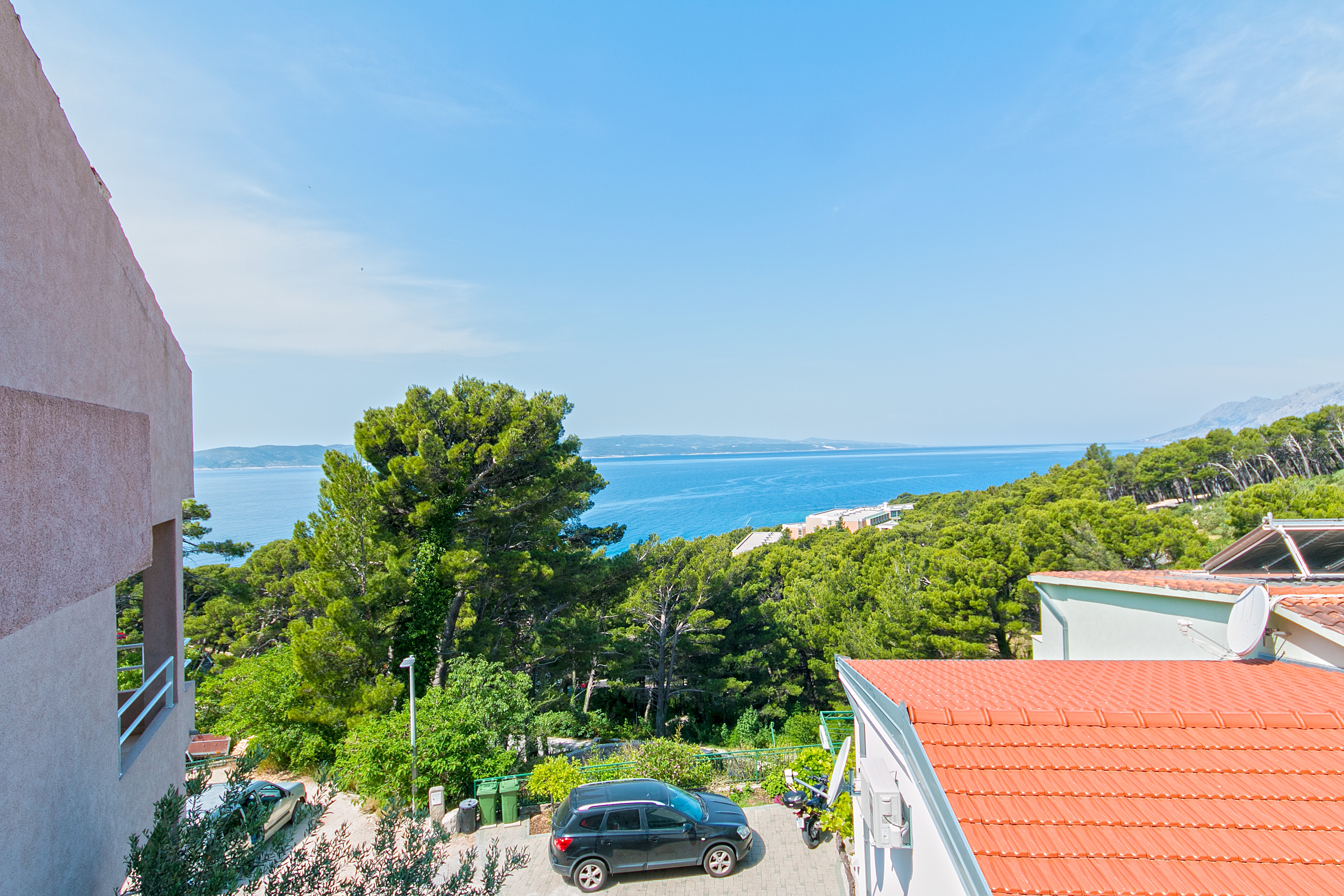 Two bedroom apartment with terrace and sea view Brela, Makarska  A-c