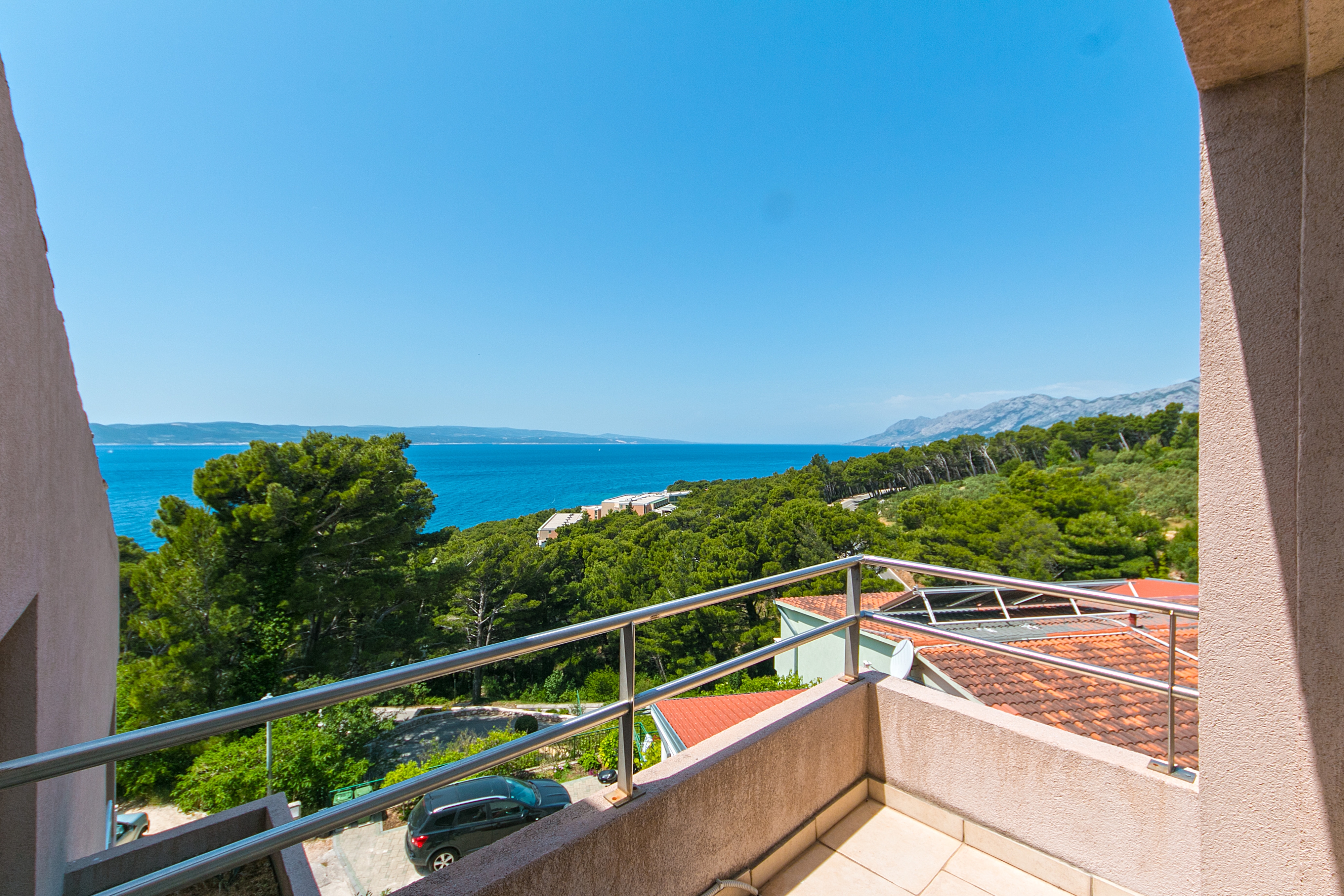 Studio flat with terrace and sea view Brela, Makarska  AS-b
