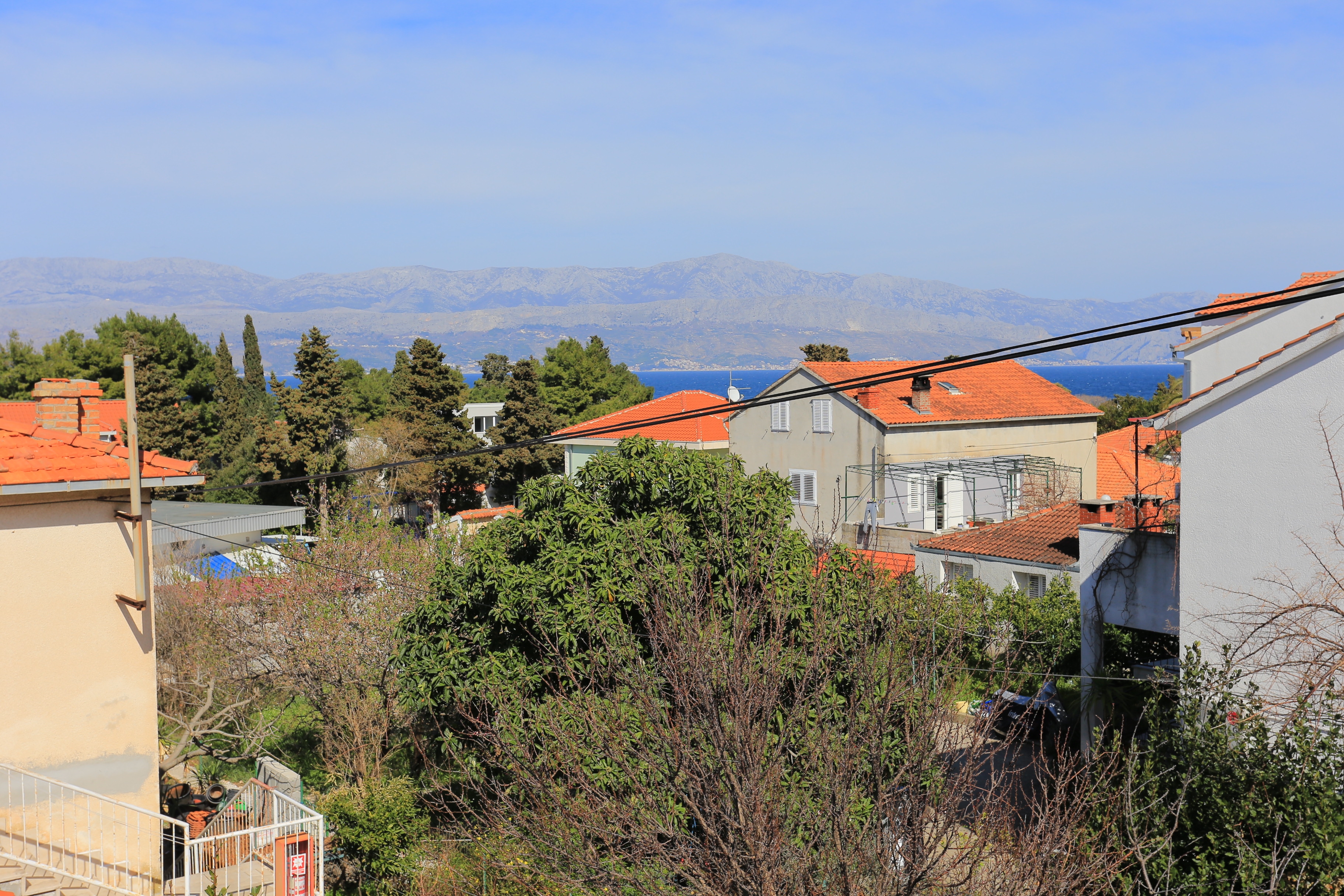 Two bedroom apartment with balcony and sea view Supetar, Brač  A-b