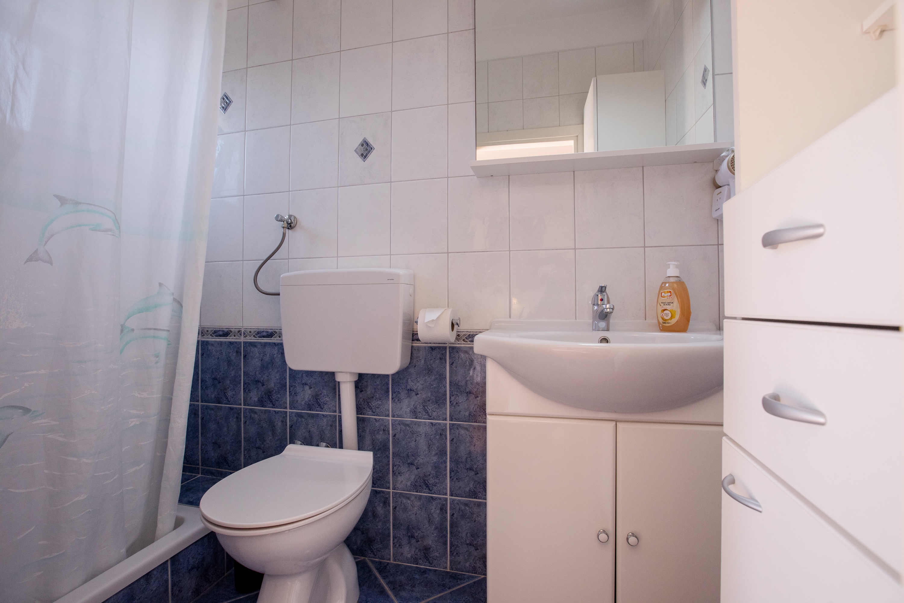 One bedroom apartment with terrace and sea view Barbat, Rab  A-b