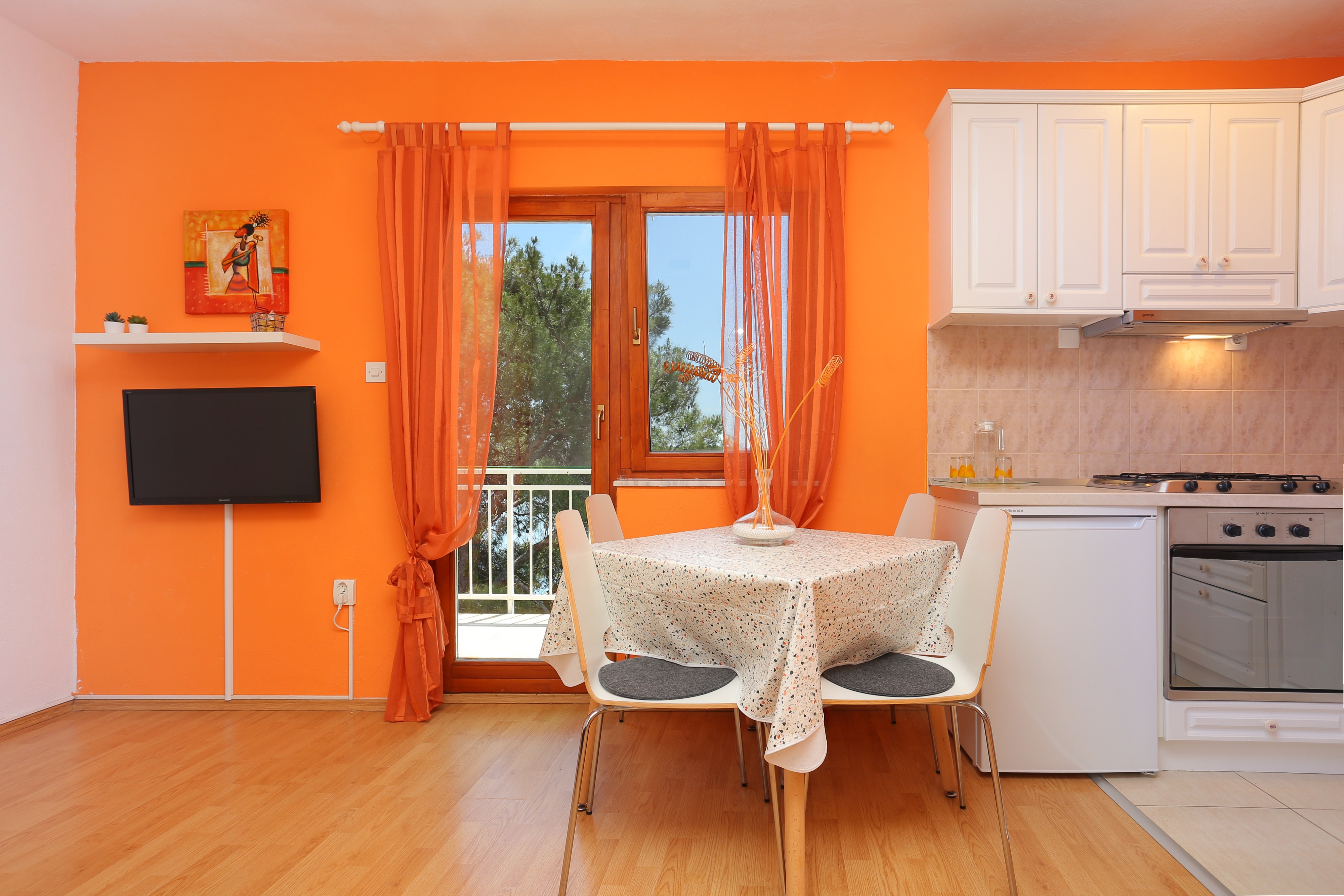 One bedroom apartment with balcony and sea view Trogir  A-a