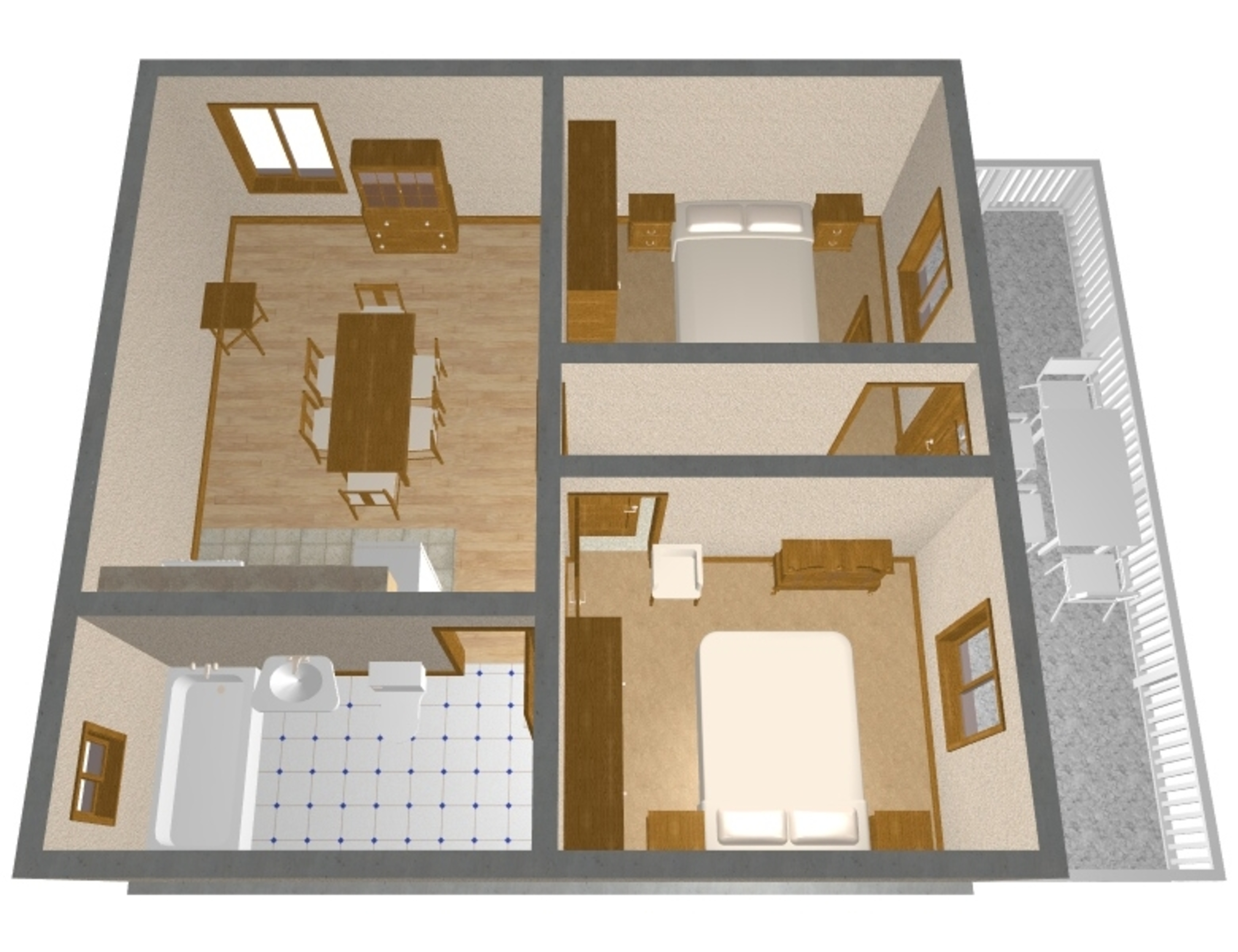 Two bedroom apartment with terrace and sea view Gršćica, Korčula  A-a