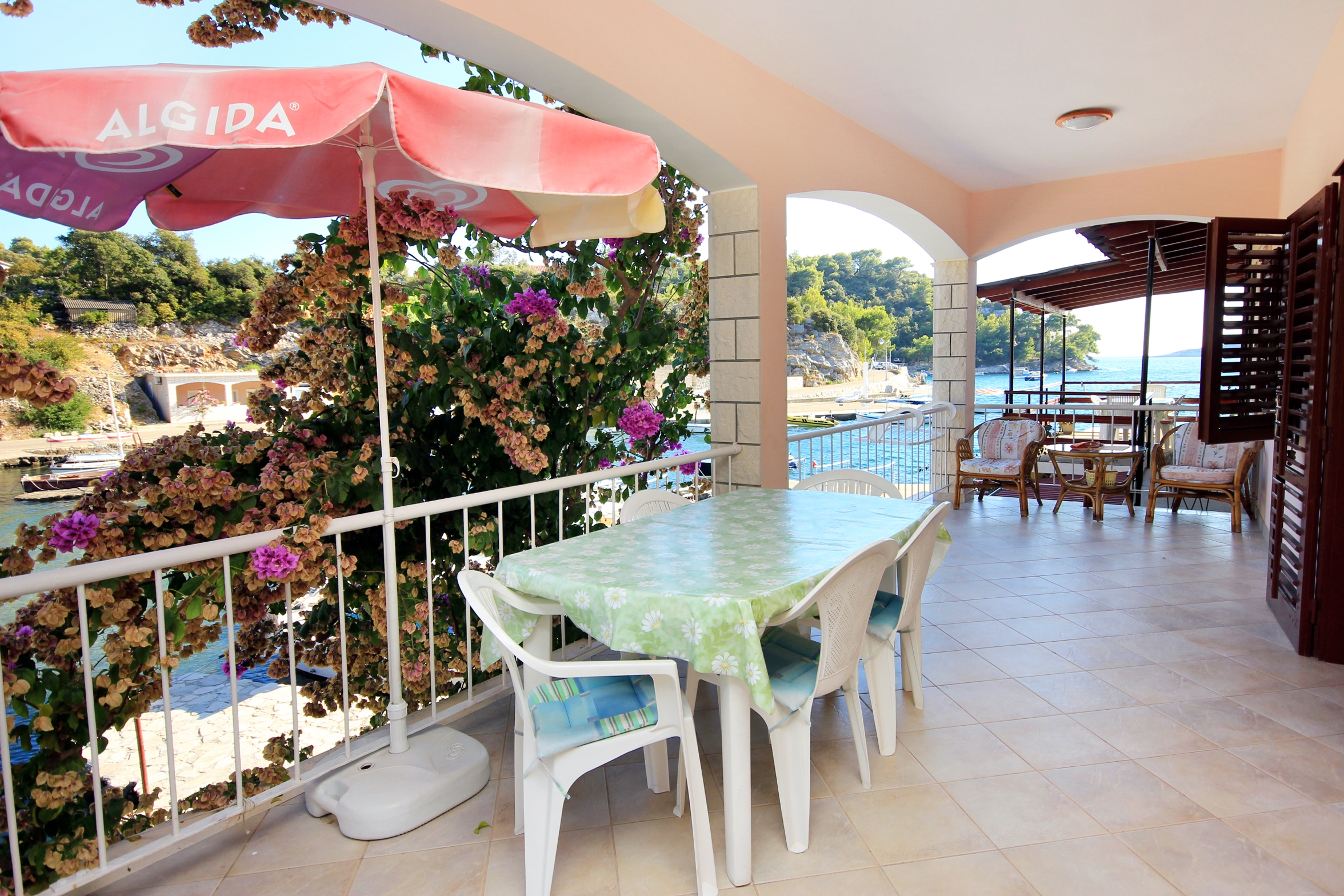 Two bedroom apartment with terrace and sea view Gršćica, Korčula  A-a
