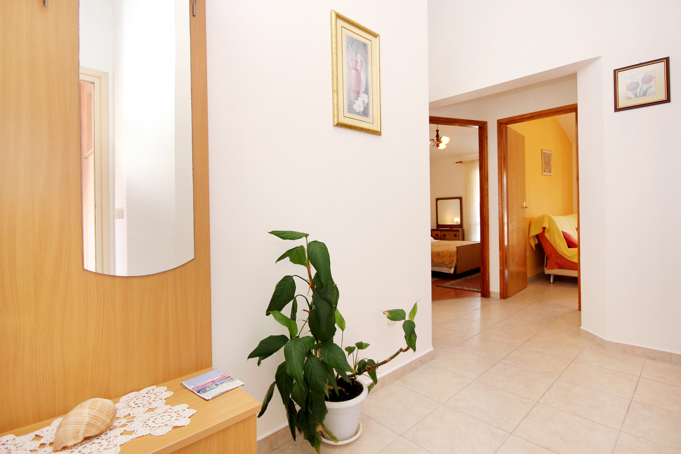 Two bedroom apartment with terrace and sea view Gršćica, Korčula  A-b