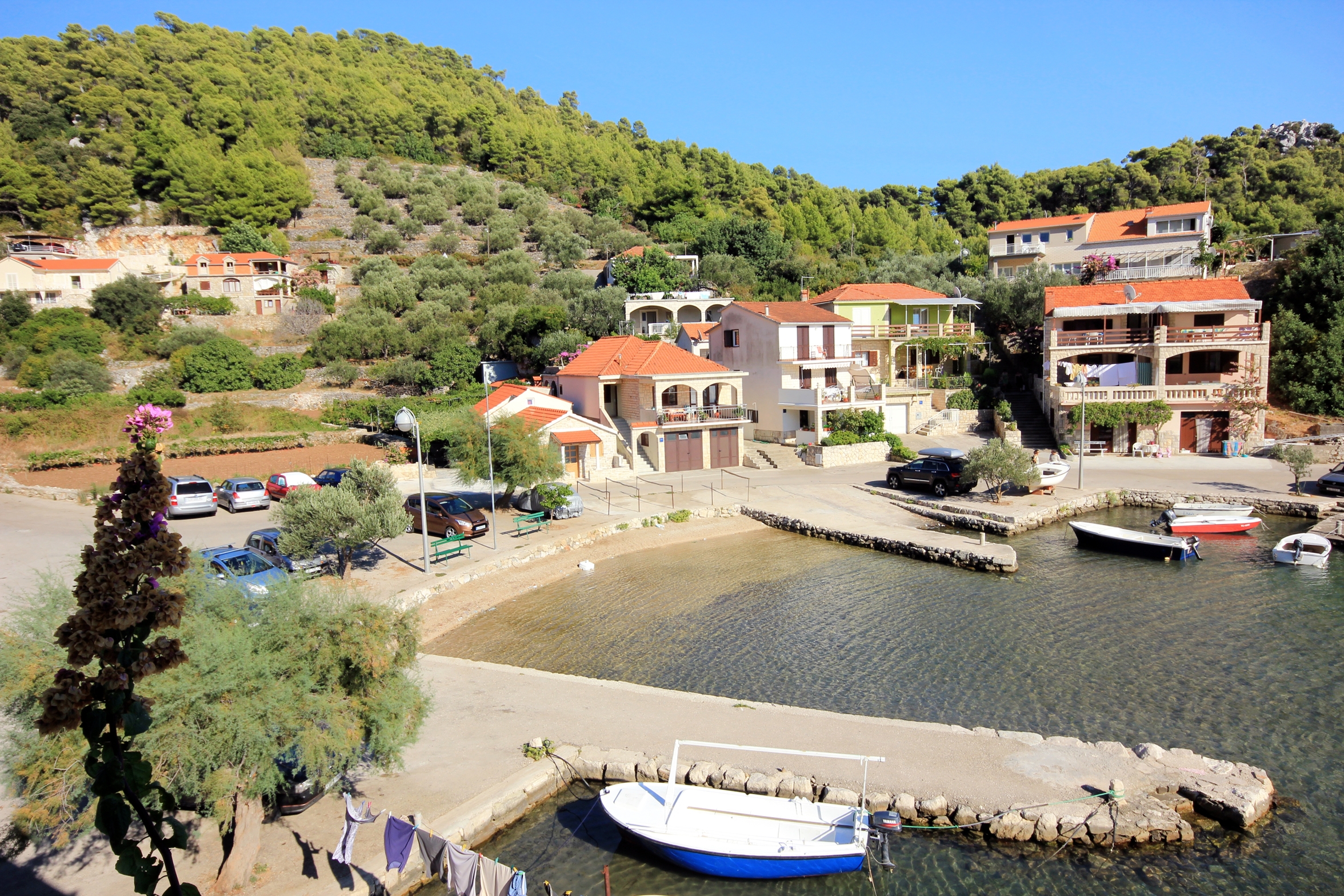 Two bedroom apartment with terrace and sea view Gršćica, Korčula  A-b