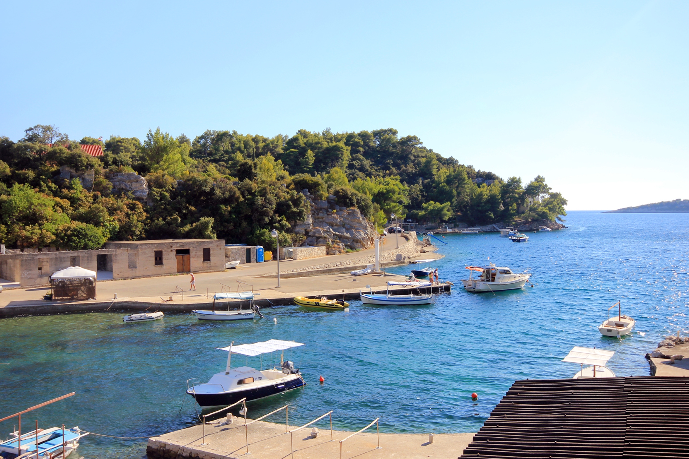 Two bedroom apartment with terrace and sea view Gršćica, Korčula  A-b