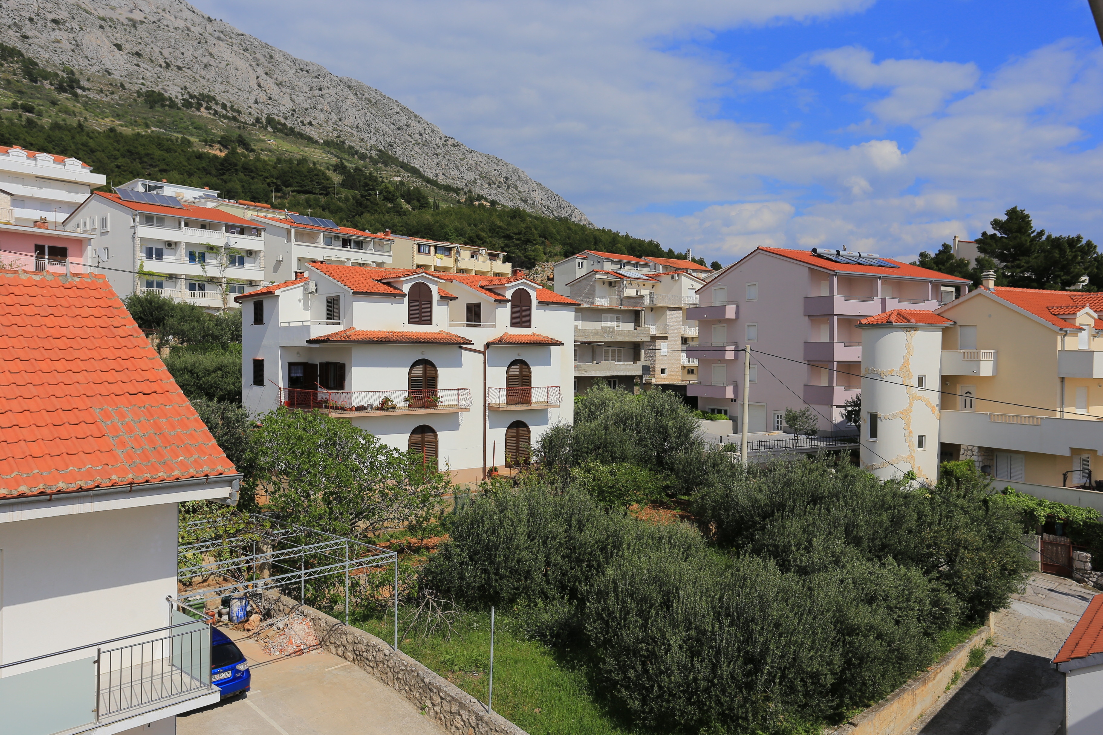 One bedroom apartment with terrace and sea view Nemira, Omiš  A-c