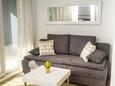 Obývací pokoj Novalja, Obývací pokoj v ubytování typu apartment, s klimatizací a WiFi.
