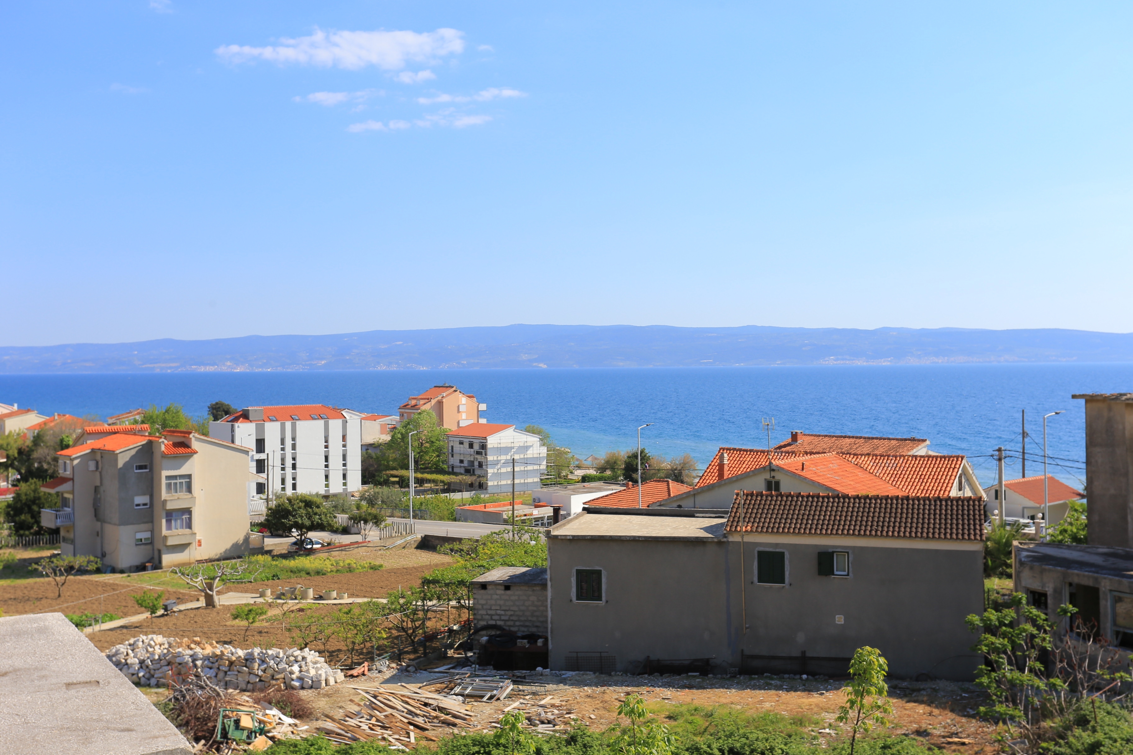 Studio flat with balcony and sea view Podstrana, Split  AS-a