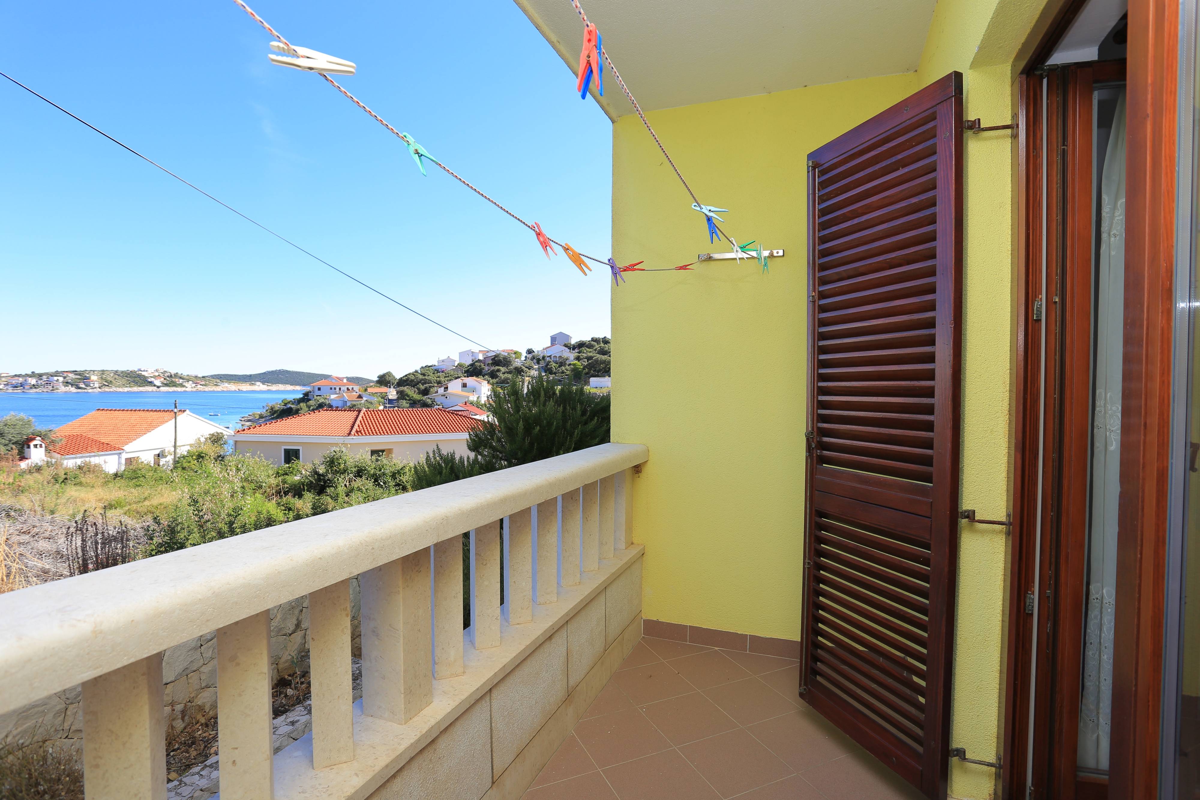 One bedroom apartment with terrace and sea view Cove Oštrička luka, Rogoznica  A-a