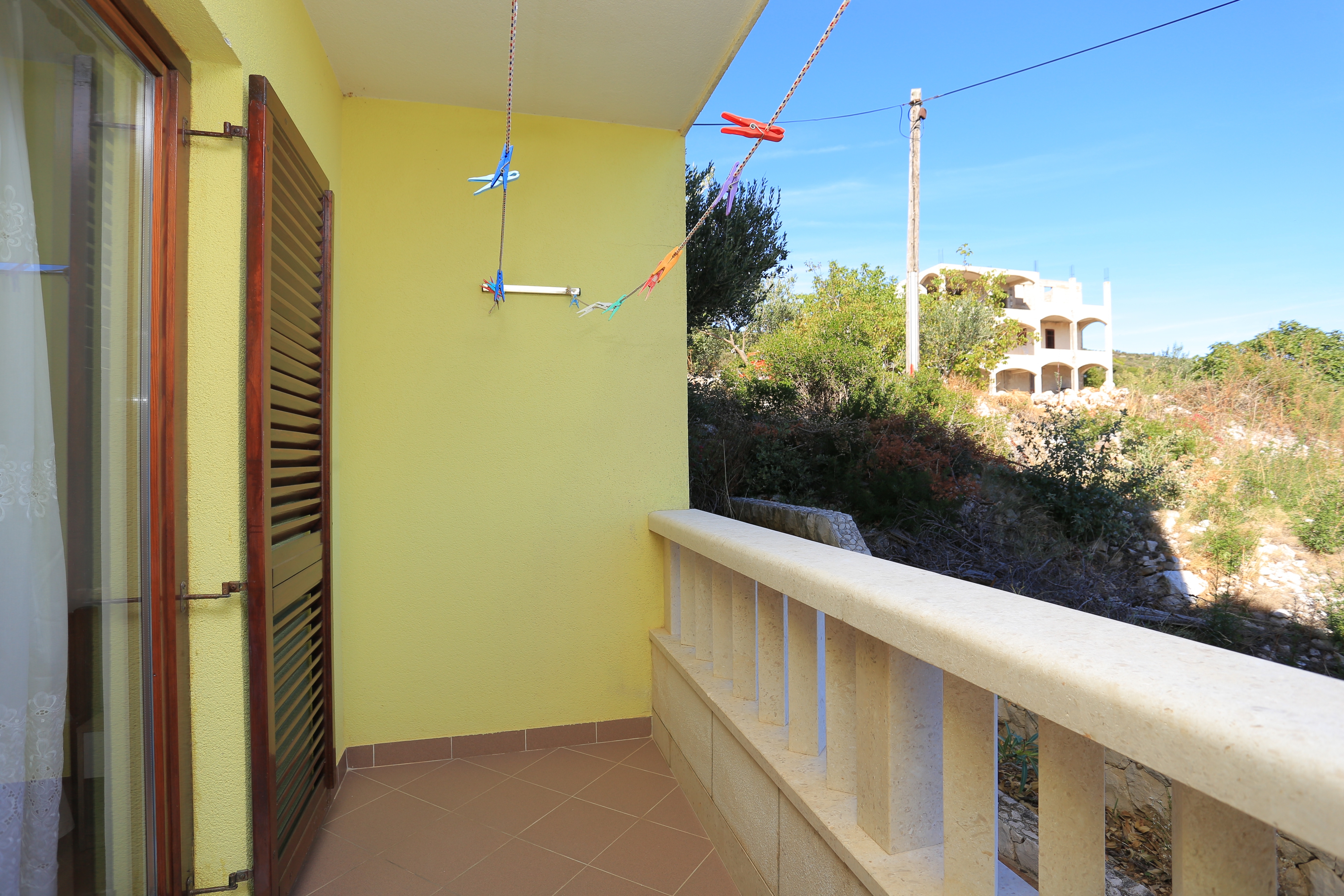 One bedroom apartment with terrace and sea view Cove Oštrička luka, Rogoznica  A-a