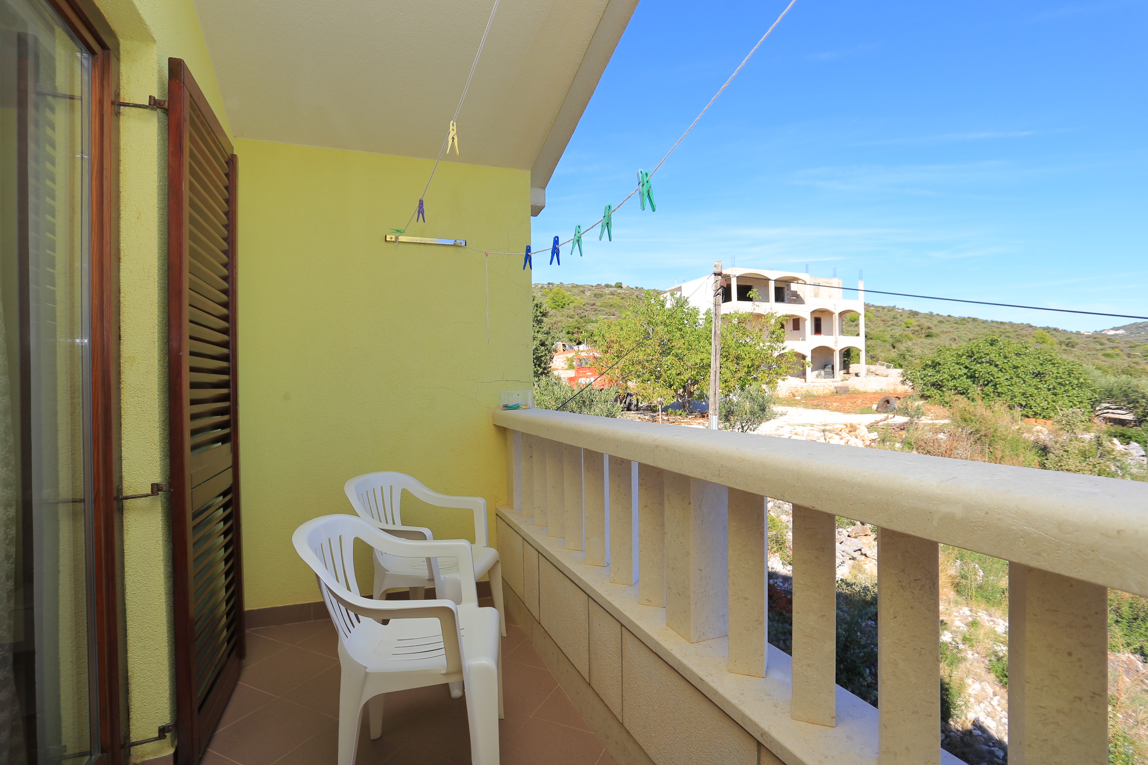One bedroom apartment with terrace and sea view Cove Oštrička luka, Rogoznica  A-c