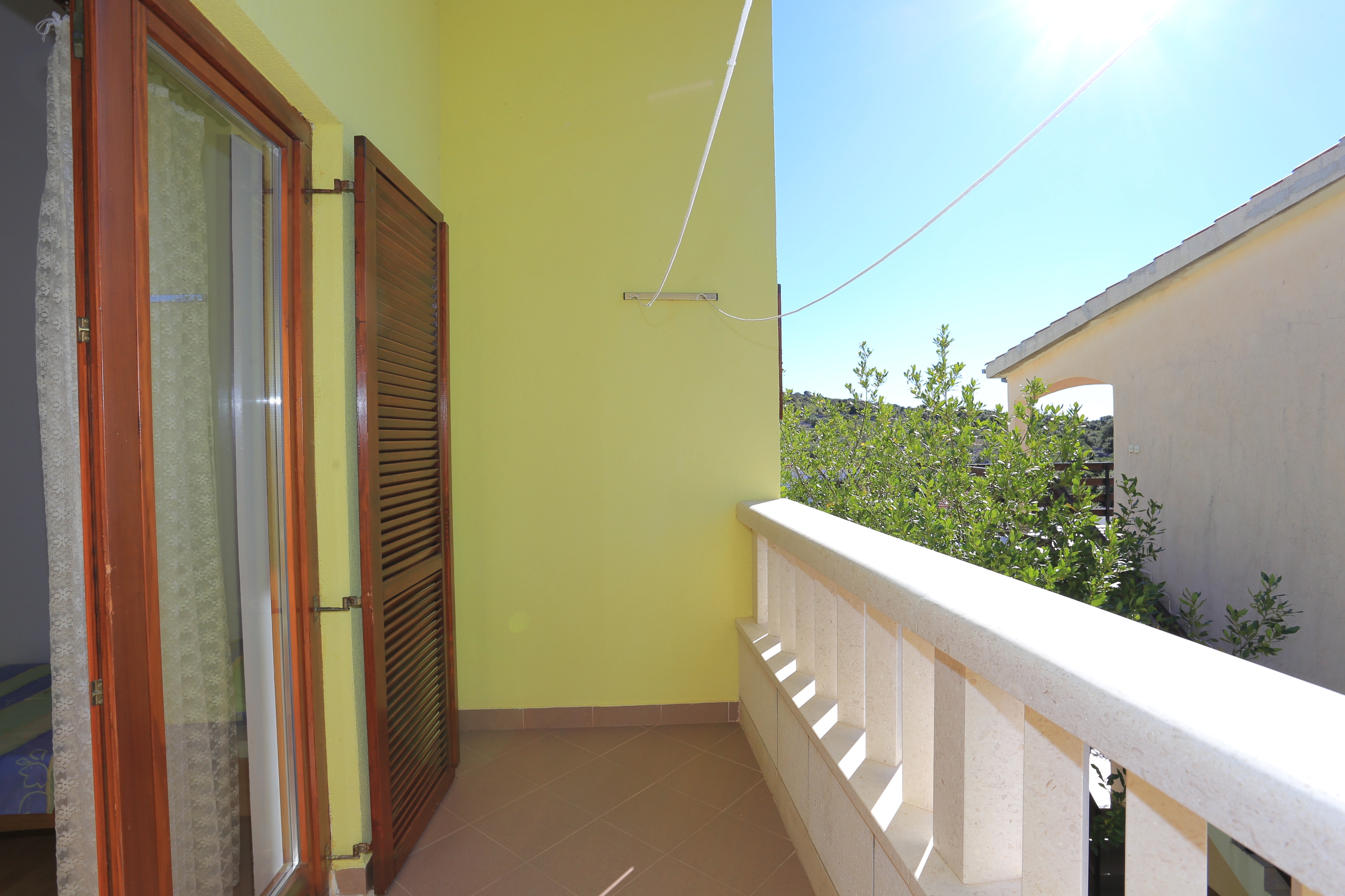 One bedroom apartment with terrace and sea view Cove Oštrička luka, Rogoznica  A-d