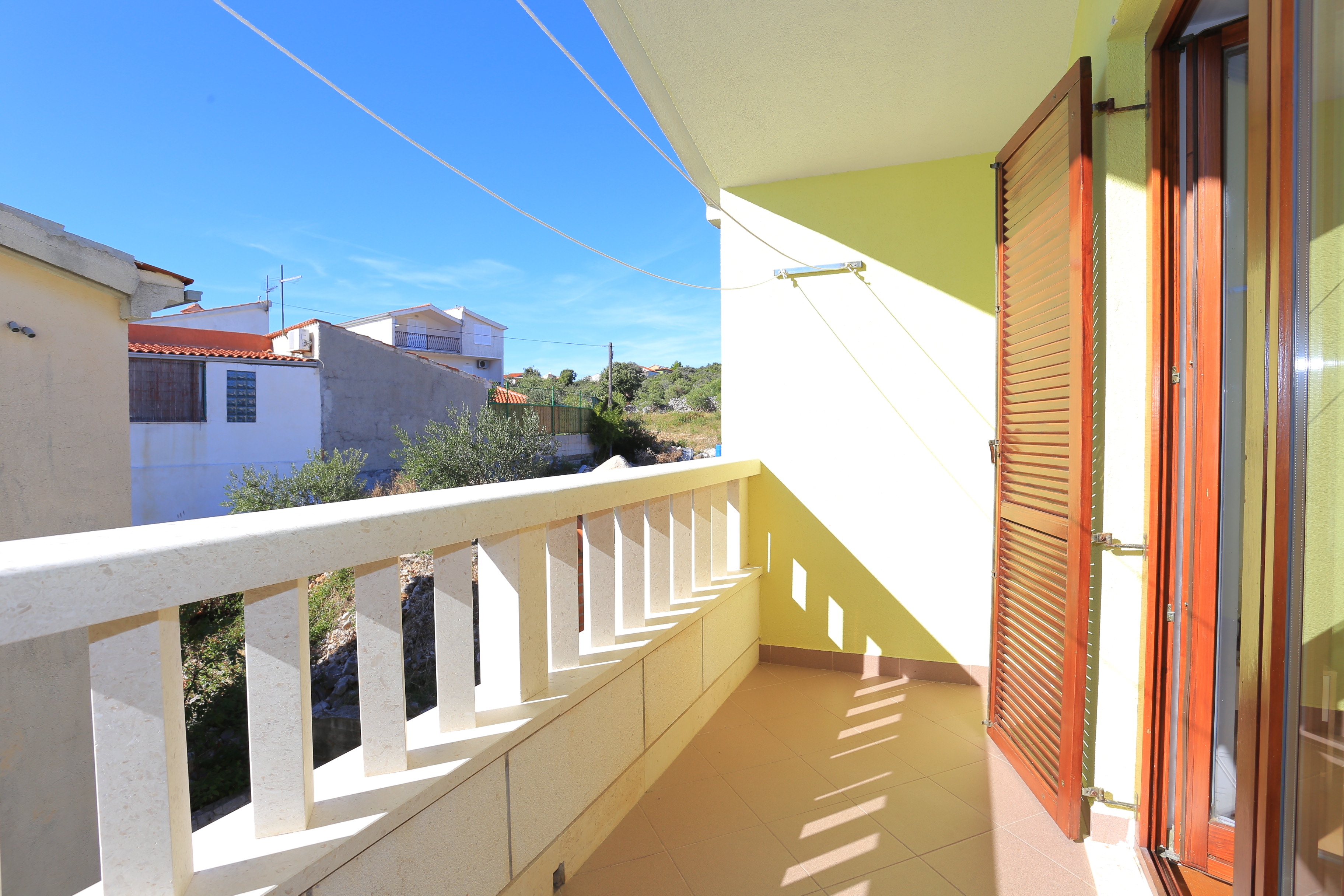 One bedroom apartment with terrace and sea view Cove Oštrička luka, Rogoznica  A-d