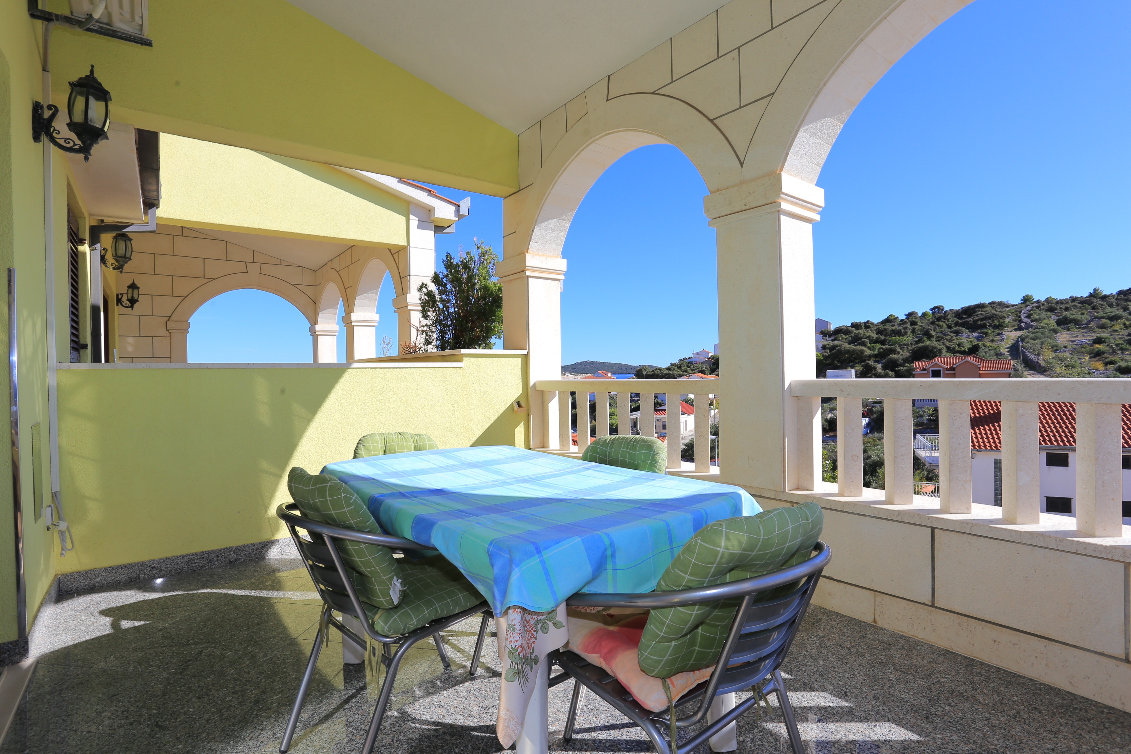 One bedroom apartment with terrace and sea view Cove Oštrička luka, Rogoznica  A-d