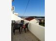 Lopar, Terrasse dans l’hébergement en type apartment, avec la vue sur la mer et WiFi.