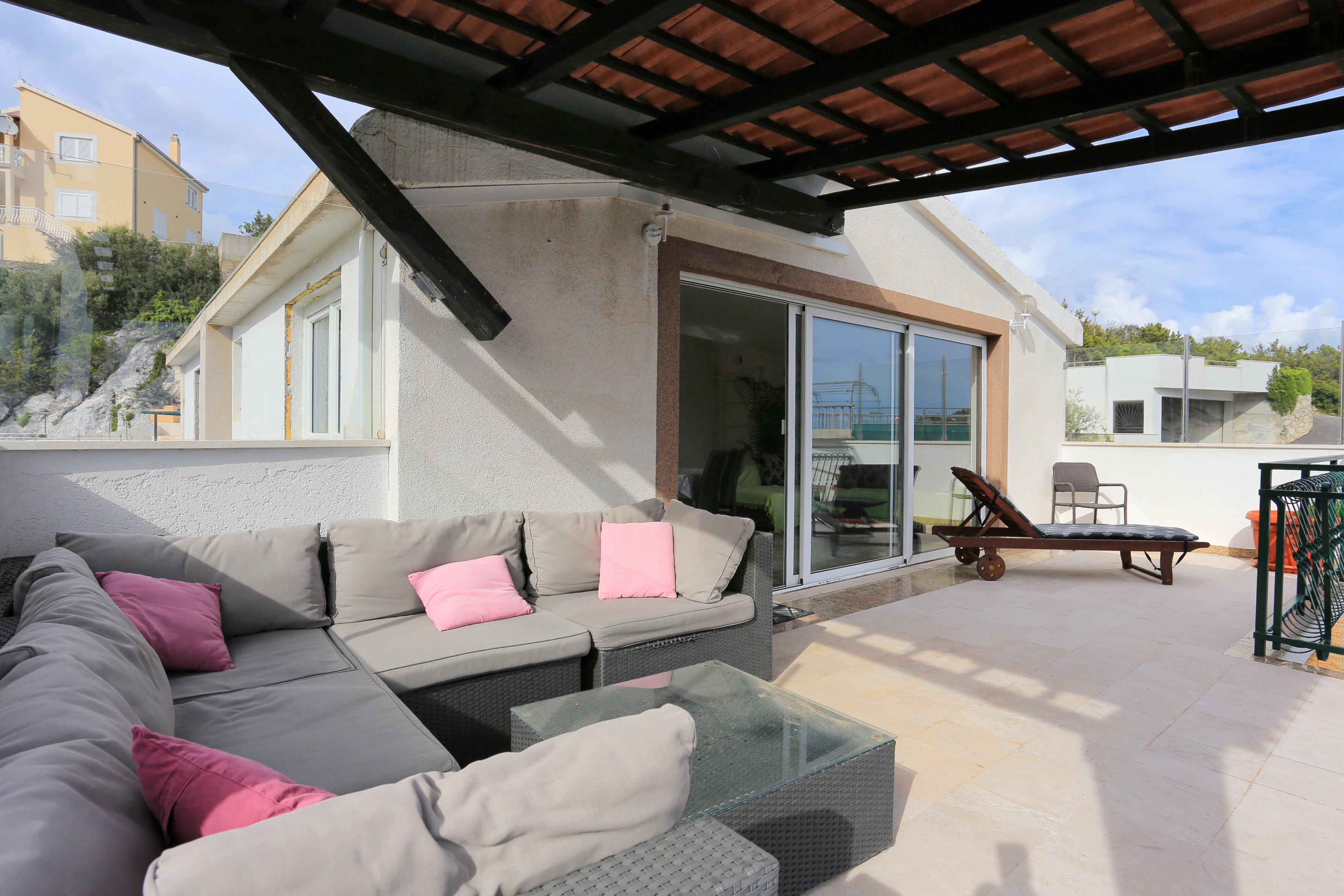 Two bedroom apartment with terrace and sea view Cove Ljubljeva, Trogir  A-a