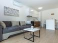 Obývací pokoj Novalja, Obývací pokoj v ubytování typu apartment, s klimatizací a WiFi.