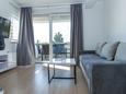 Obývací pokoj Novalja, Obývací pokoj v ubytování typu apartment, s klimatizací a WiFi.
