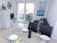 Obývací pokoj Novalja, Obývací pokoj v ubytování typu apartment, s klimatizací a WiFi.