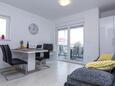 Obývací pokoj Novalja, Obývací pokoj v ubytování typu apartment, s klimatizací a WiFi.