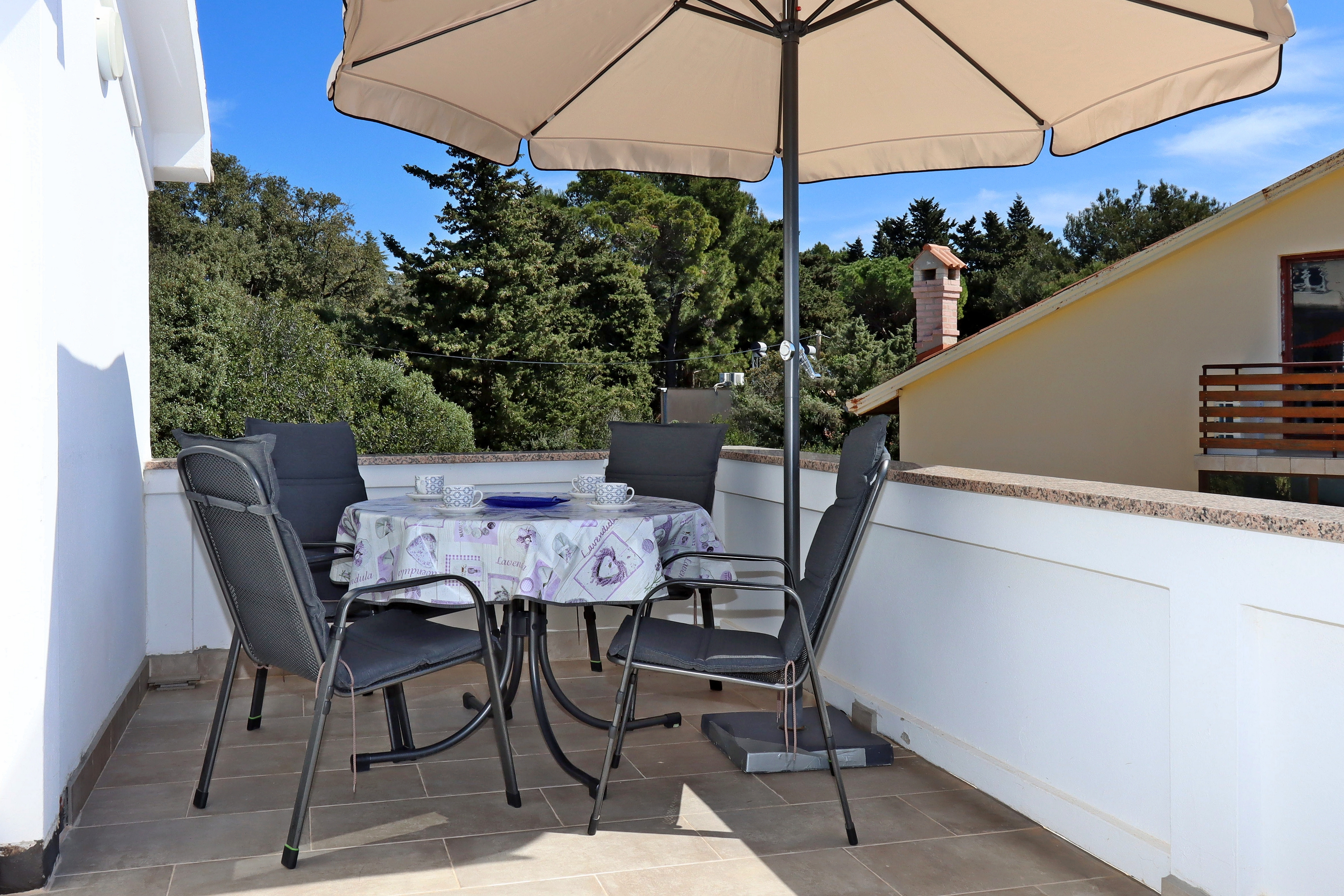 Two bedroom apartment with terrace and sea view Suha Punta, Rab (A-17239-b)