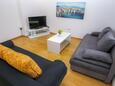 Obývací pokoj Novalja, Obývací pokoj v ubytování typu apartment, s klimatizací, domácí mazlíčci povoleni a WiFi.